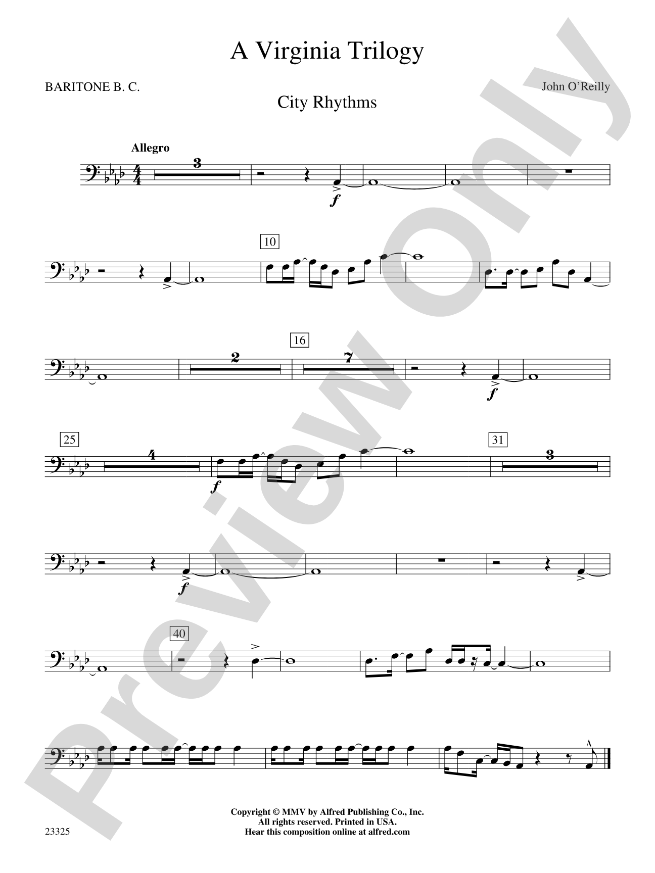 A Virginia Trilogy: Baritone B.C.