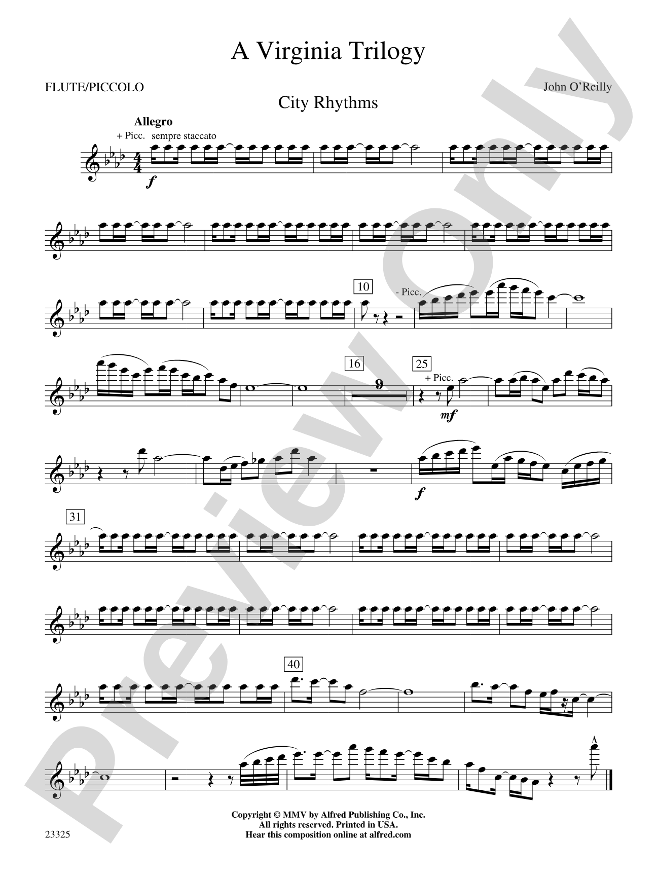 A Virginia Trilogy: Flute