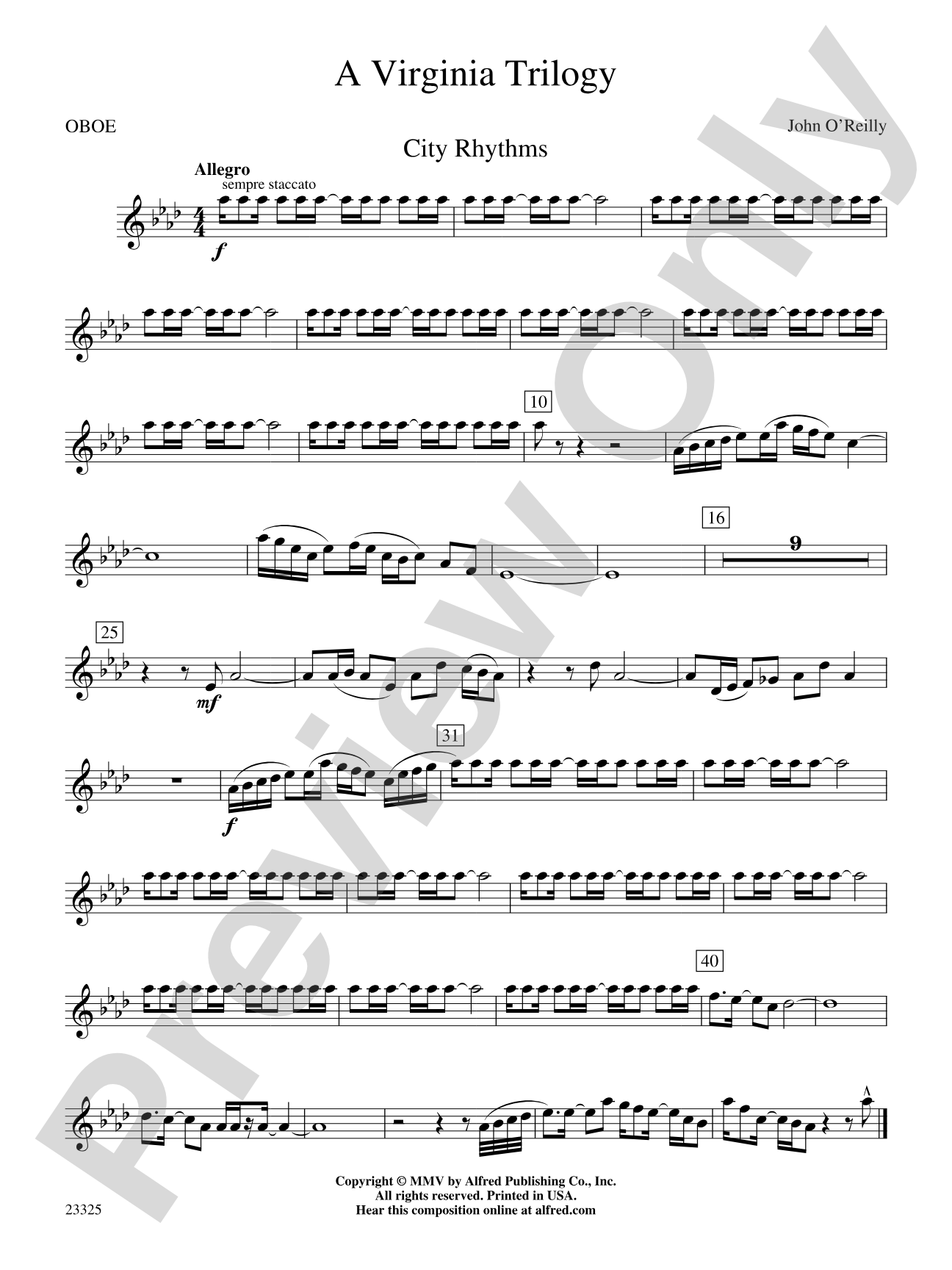 A Virginia Trilogy: Oboe