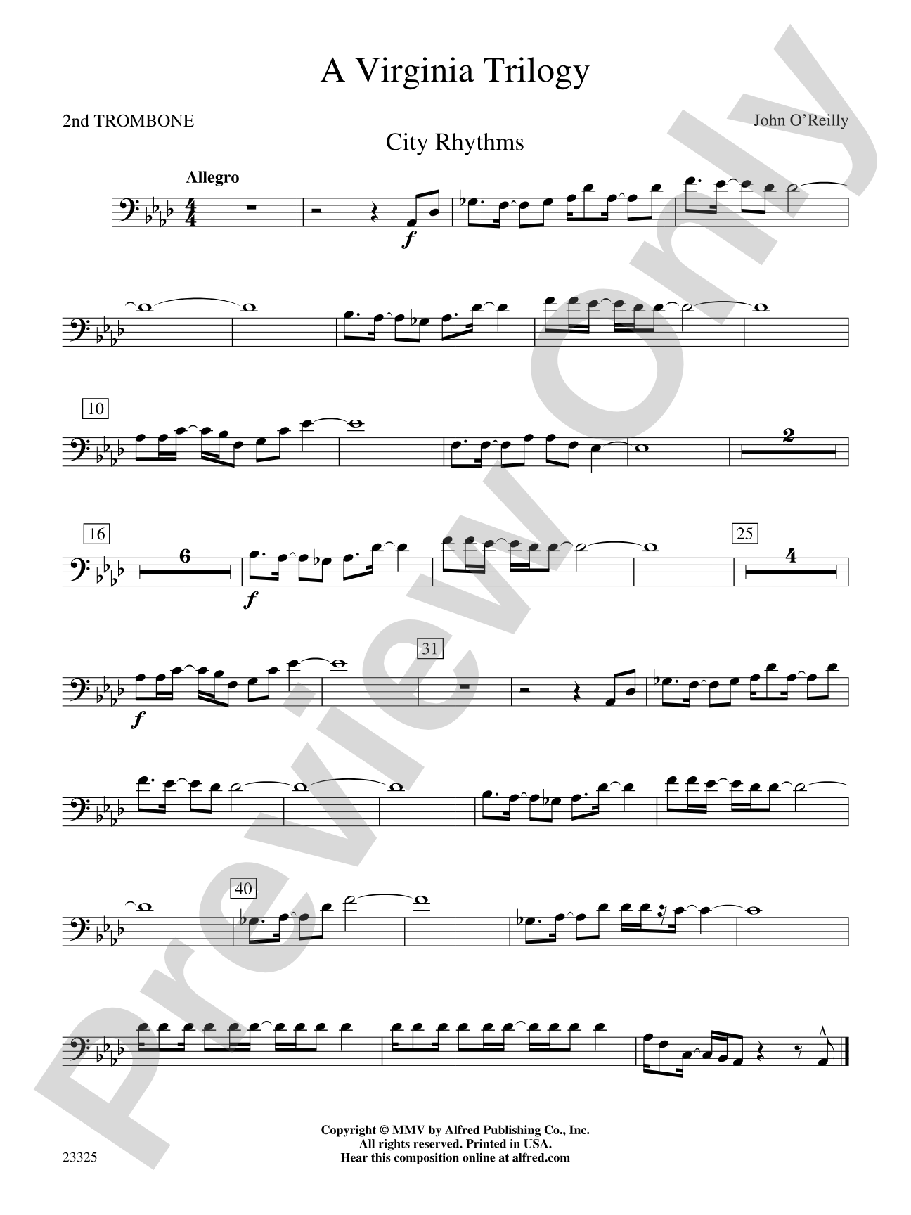 A Virginia Trilogy: 2nd Trombone