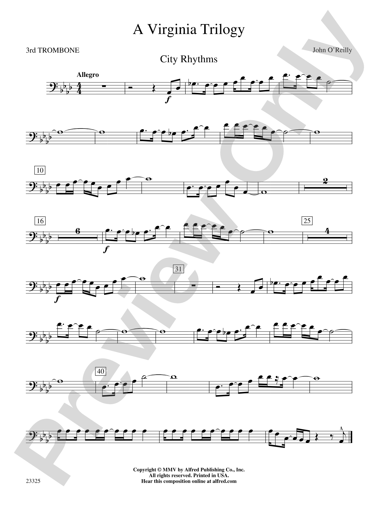A Virginia Trilogy: 3rd Trombone
