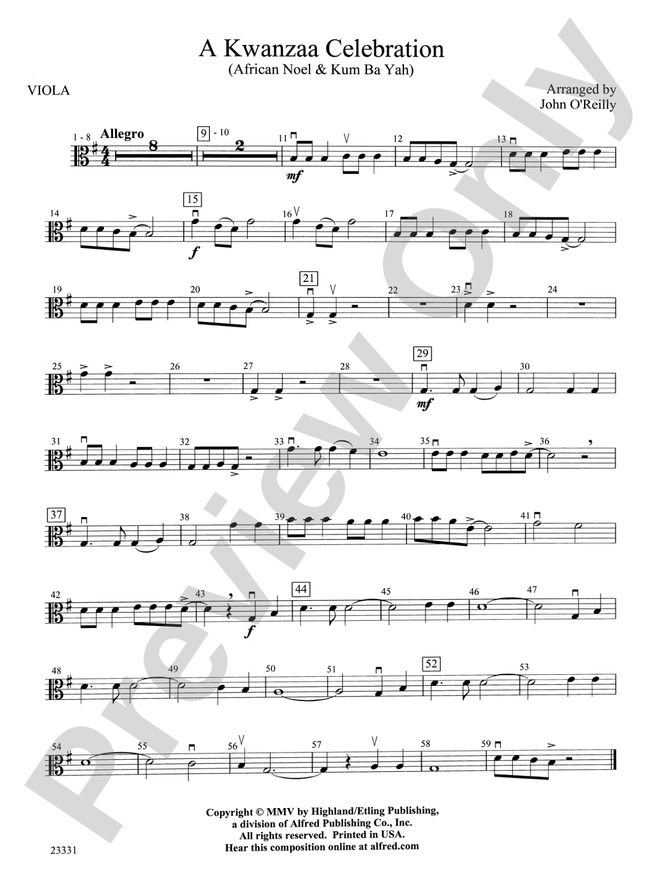 A Kwanzaa Celebration: Viola