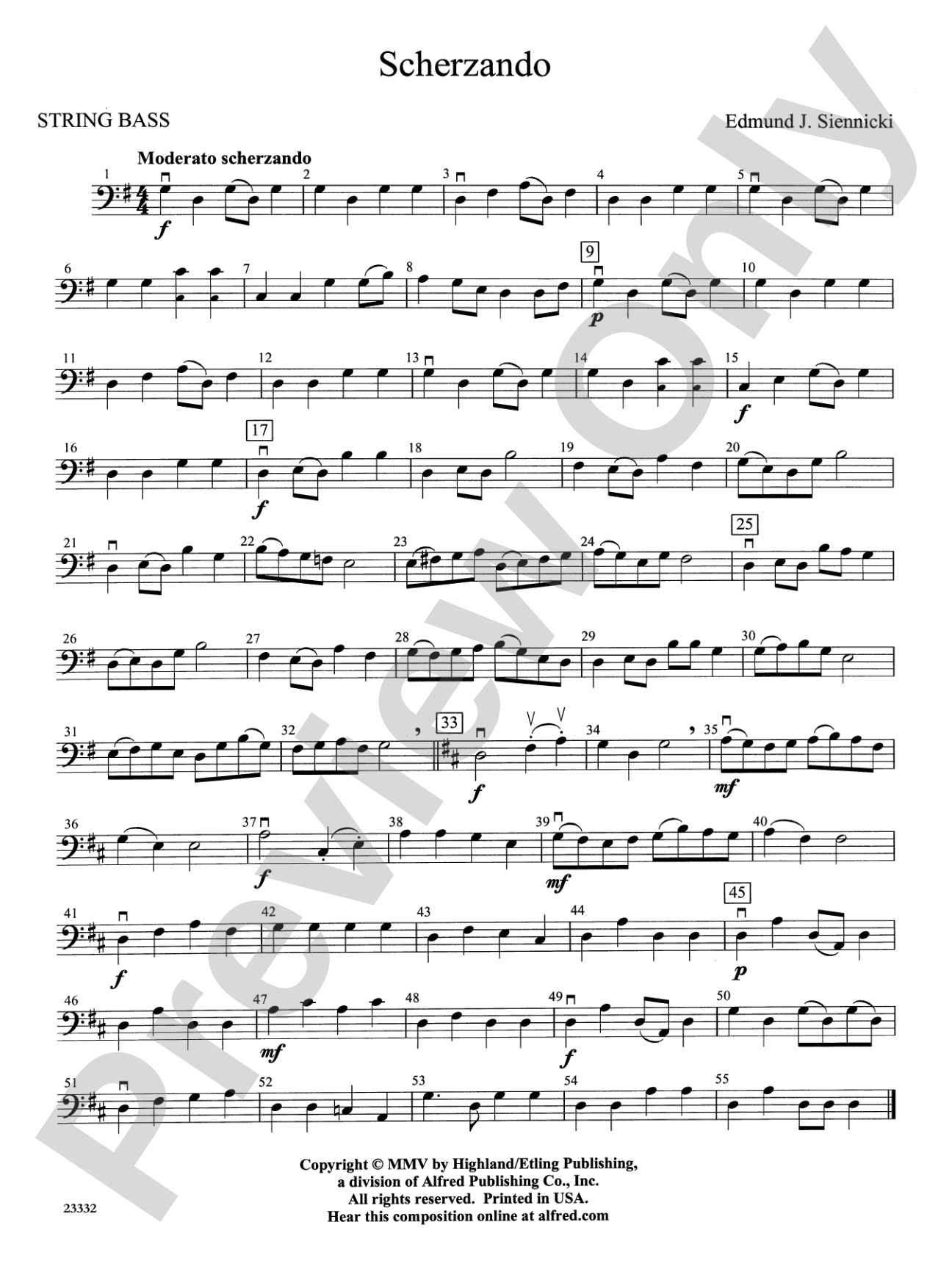Scherzando: String Bass