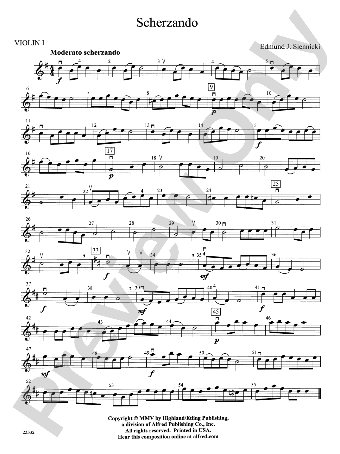 Scherzando: 1st Violin