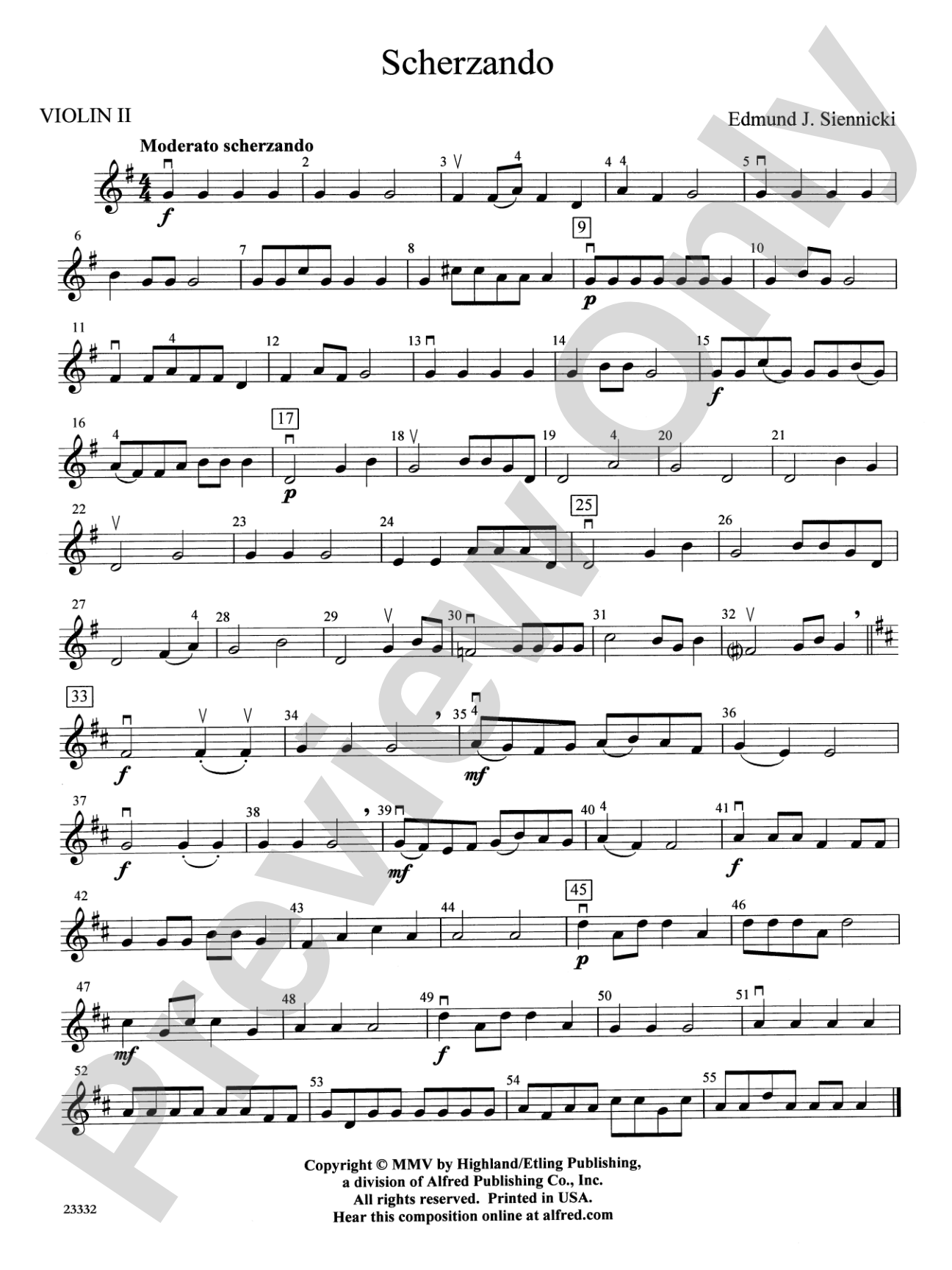 Scherzando: 2nd Violin