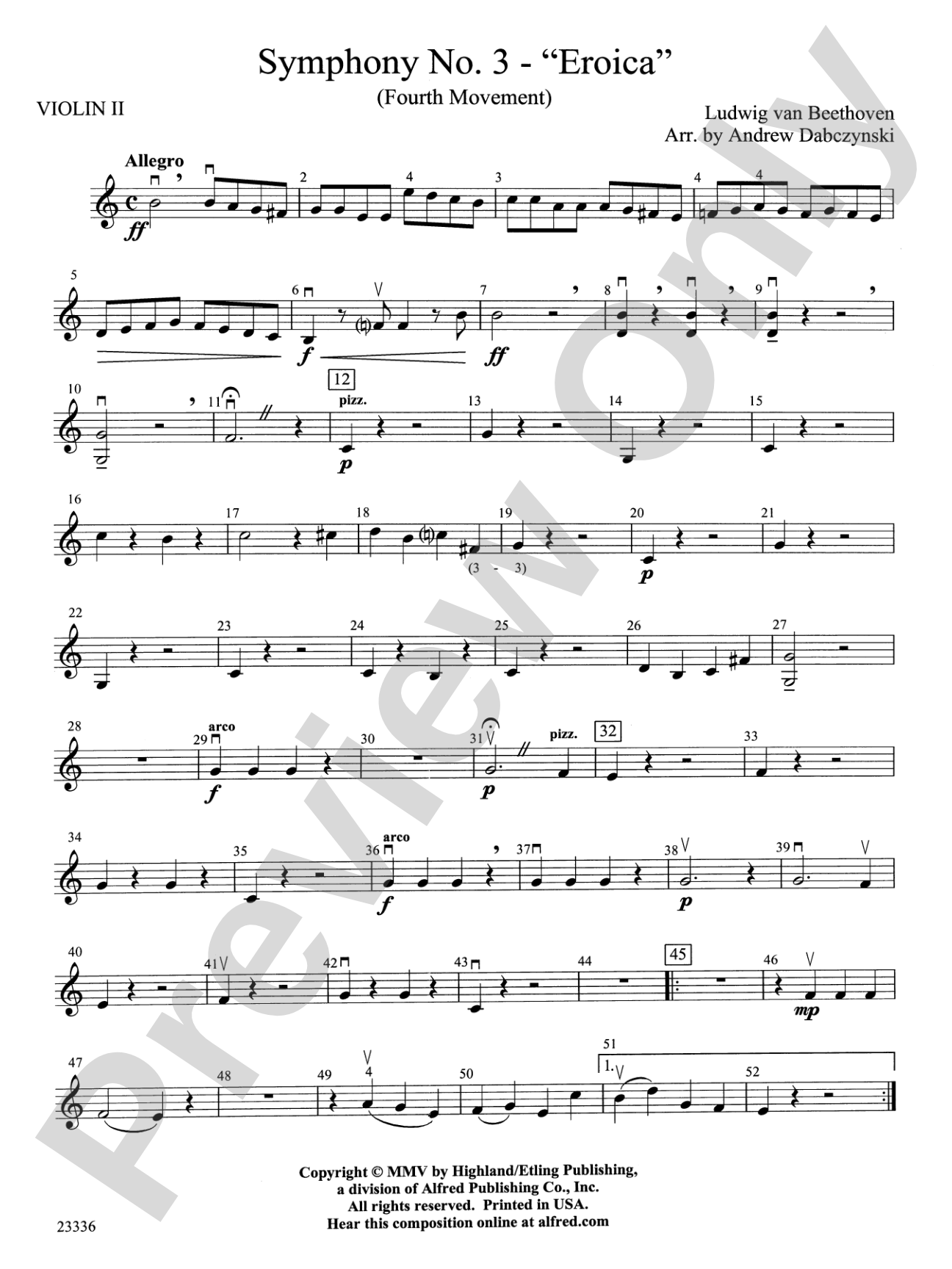 Symphony No. 3 - Eroica (4th Movement): 2nd Violin