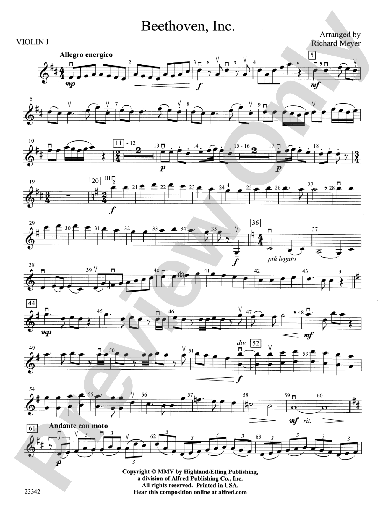 Beethoven, Inc.: 1st Violin