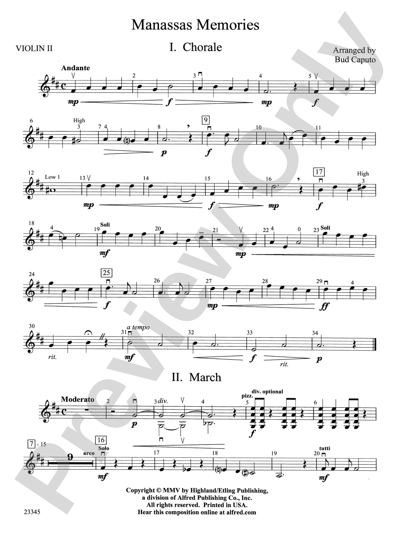 Manassas Memories: 2nd Violin