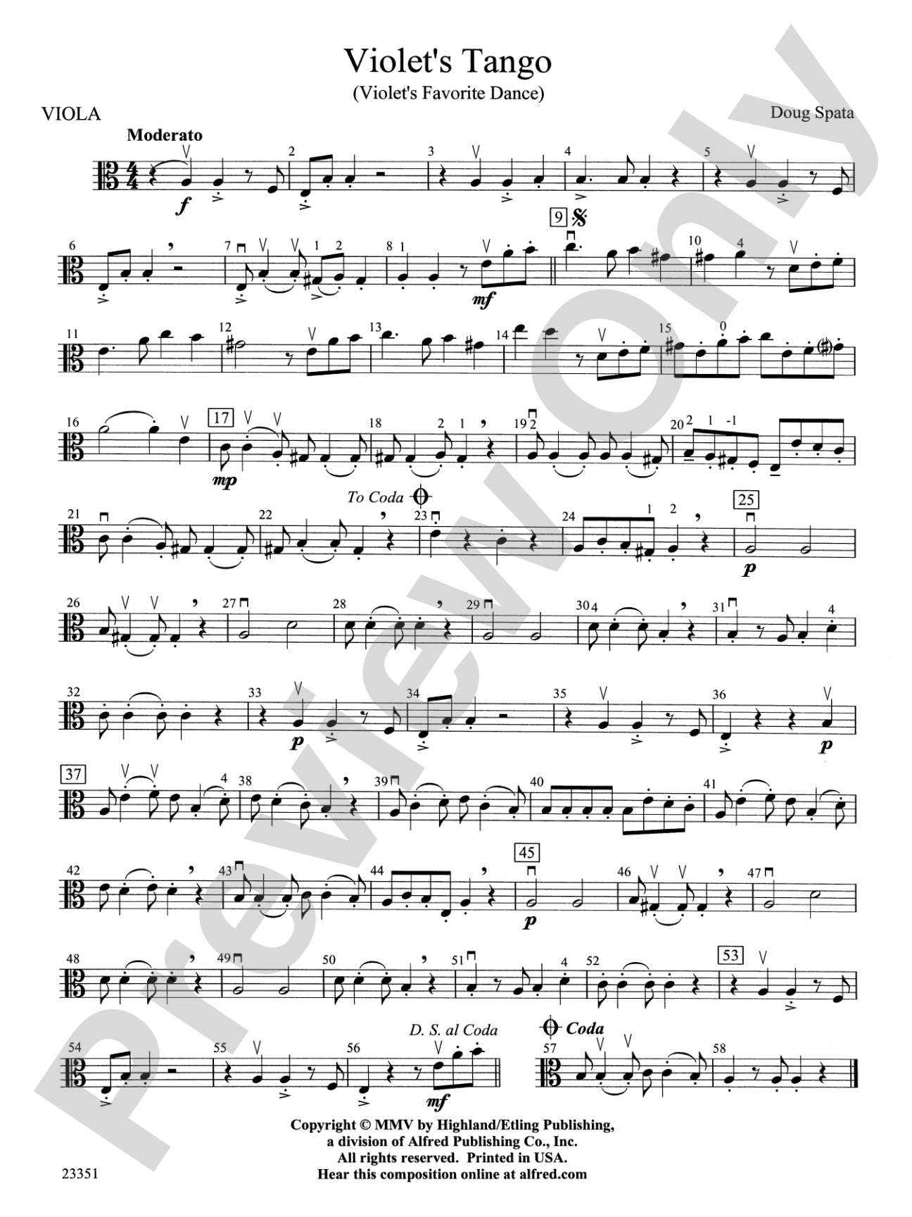Violet's Tango: Viola