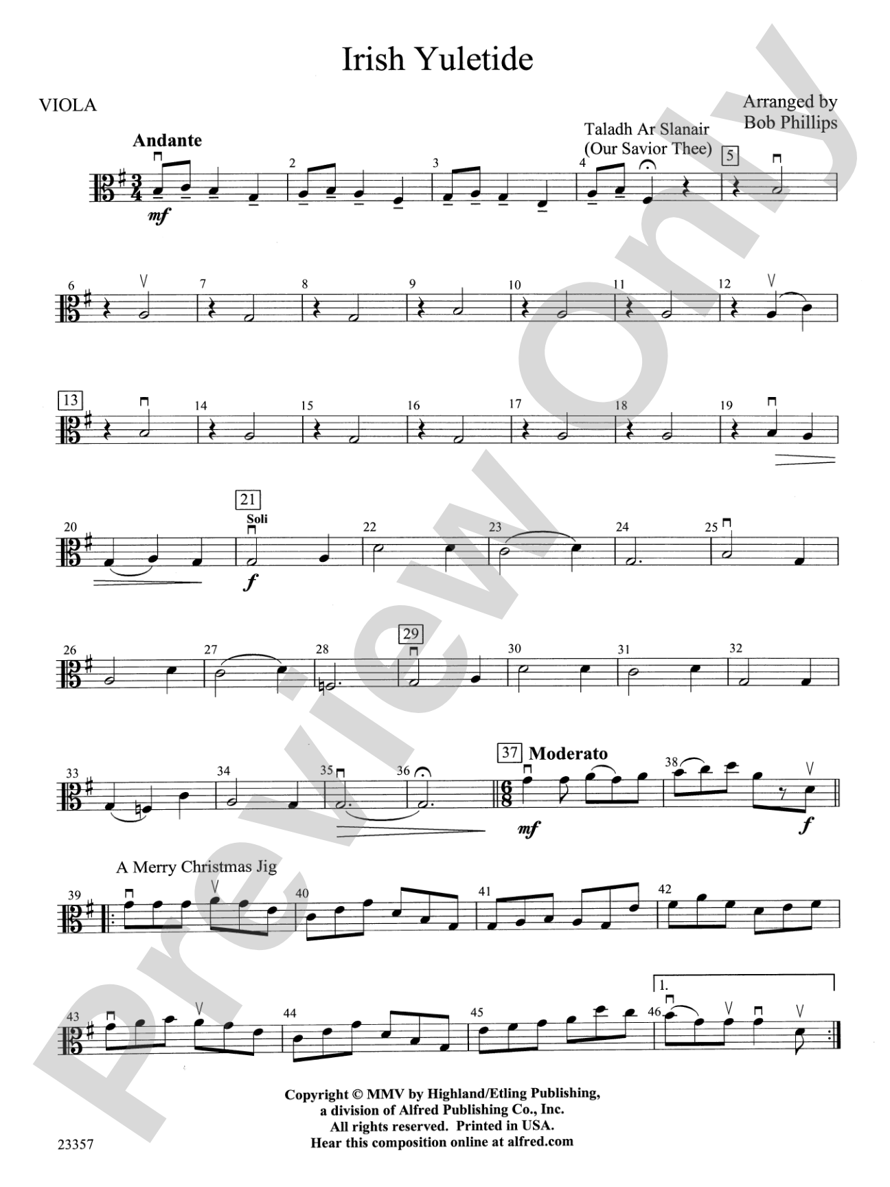 Irish Yuletide: Viola