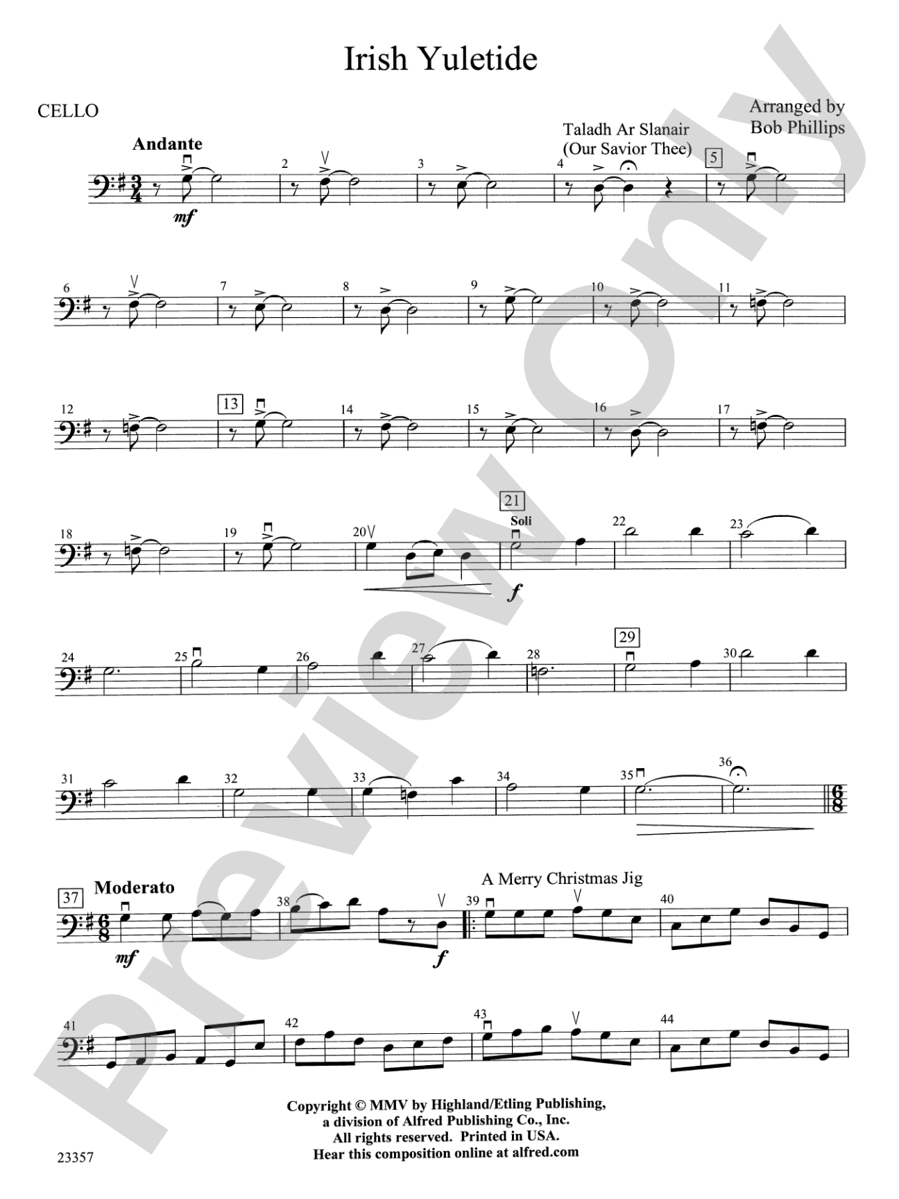 Irish Yuletide: Cello