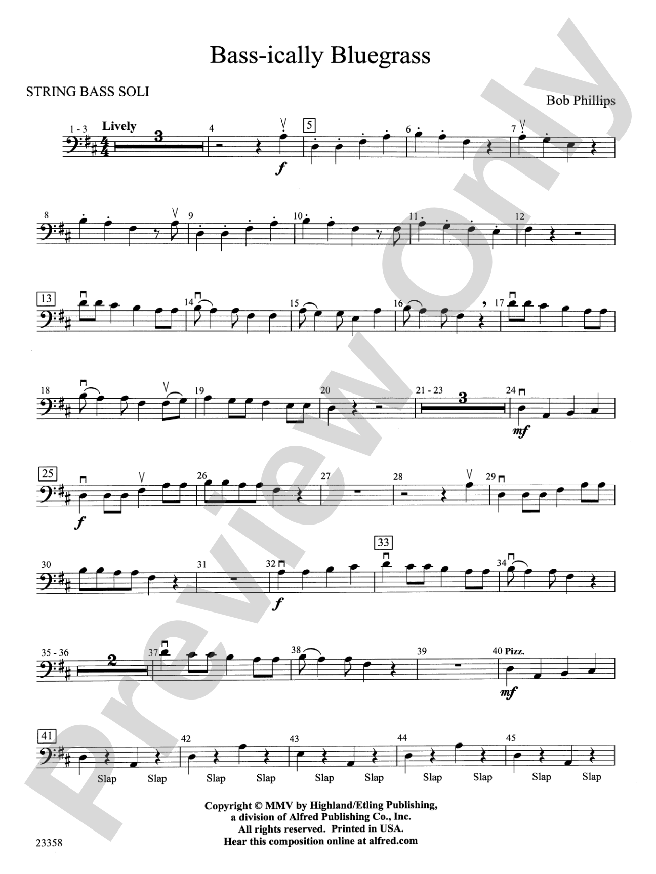 Bass-ically Bluegrass: Solo String Bass