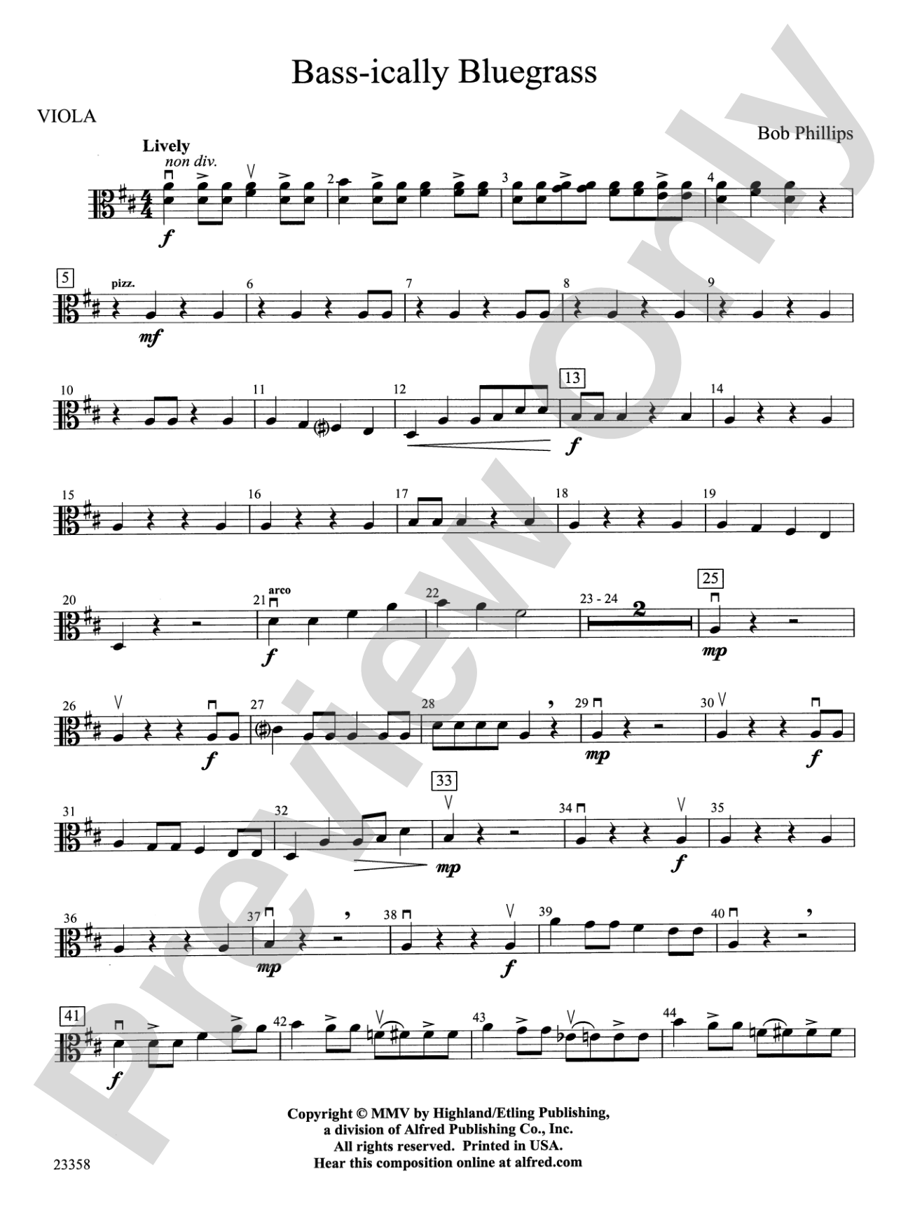 Bass-ically Bluegrass: Viola