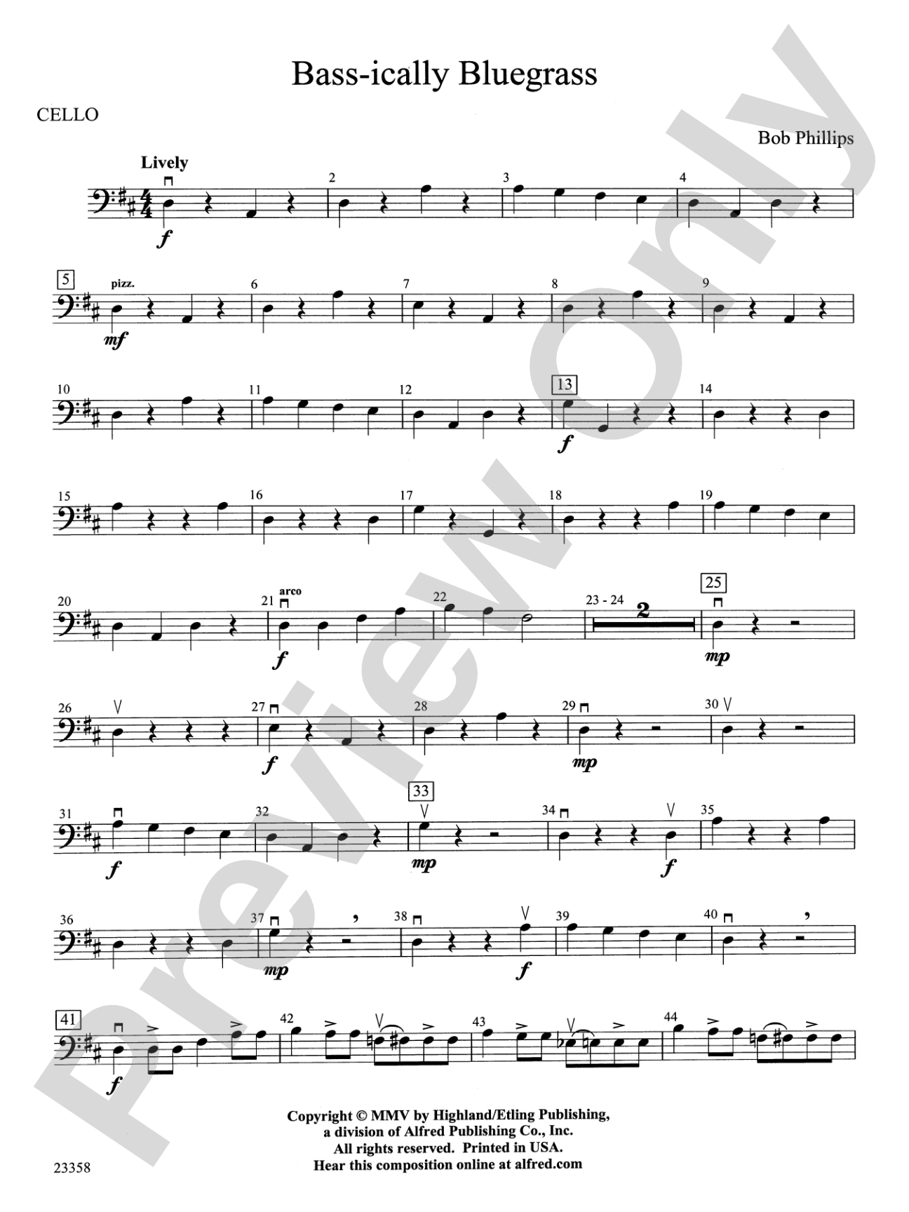 Bass-ically Bluegrass: Cello