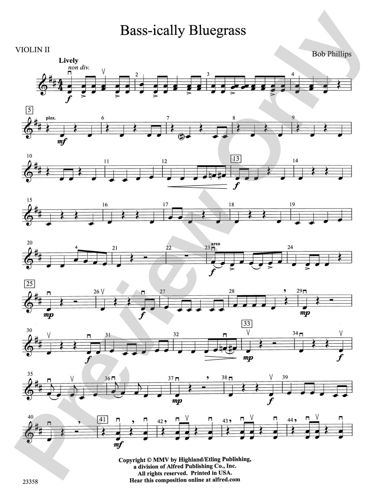 Bass-ically Bluegrass: 2nd Violin