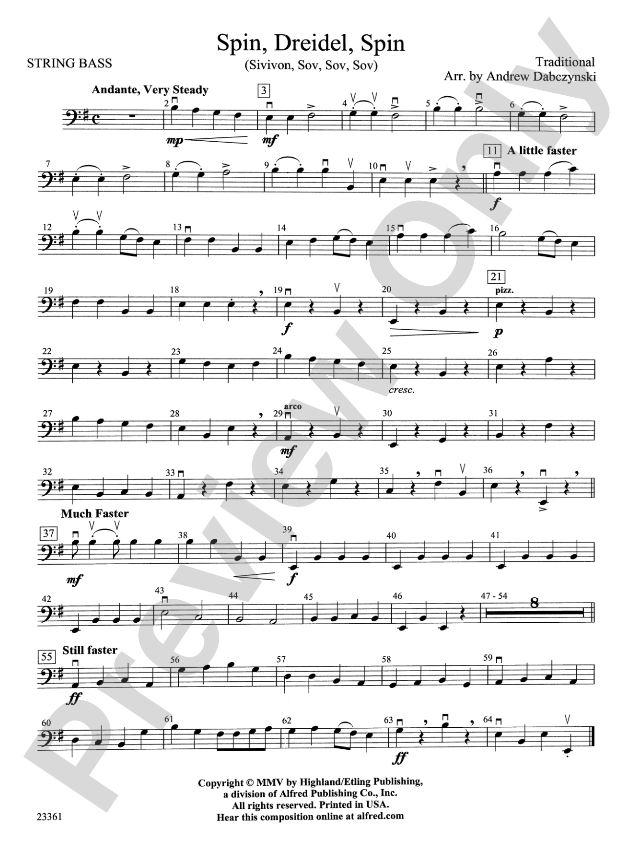 Spin, Dreidel, Spin: String Bass