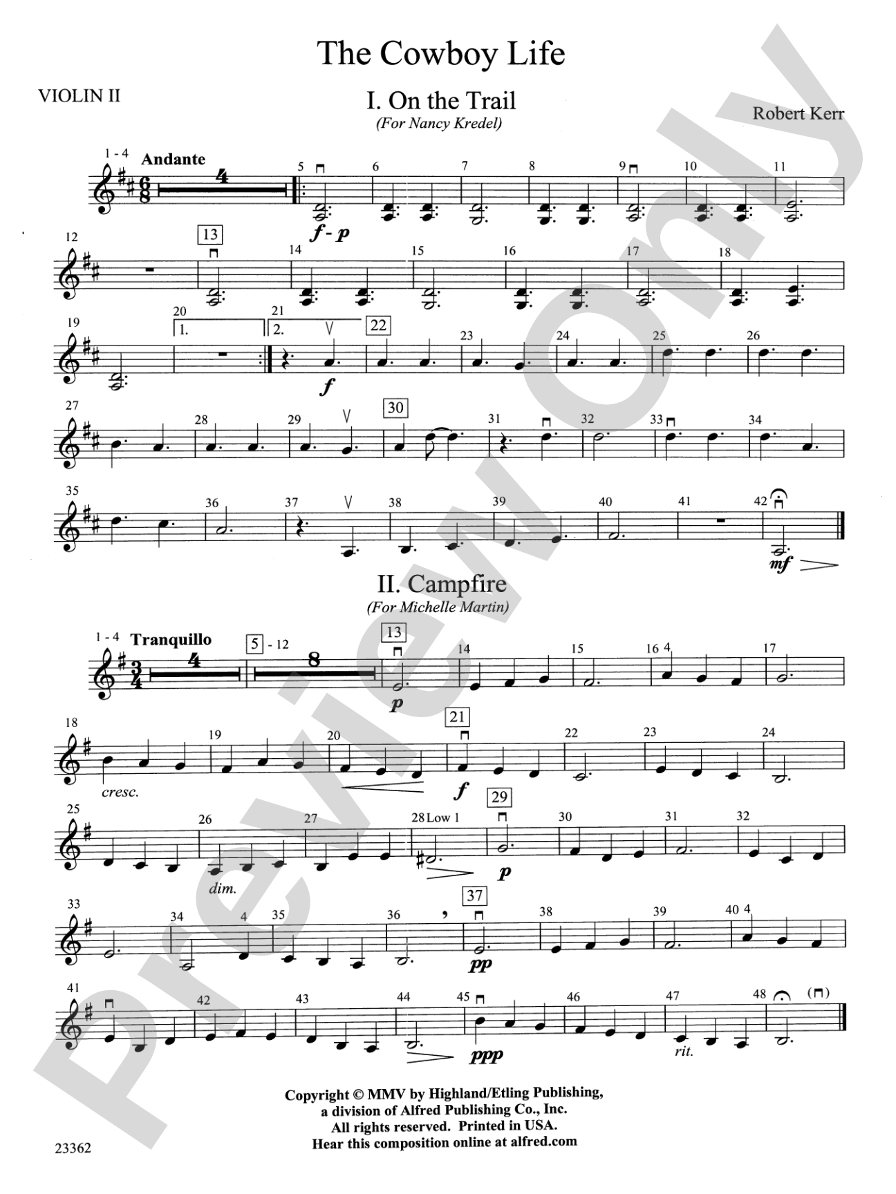 The Cowboy Life: 2nd Violin