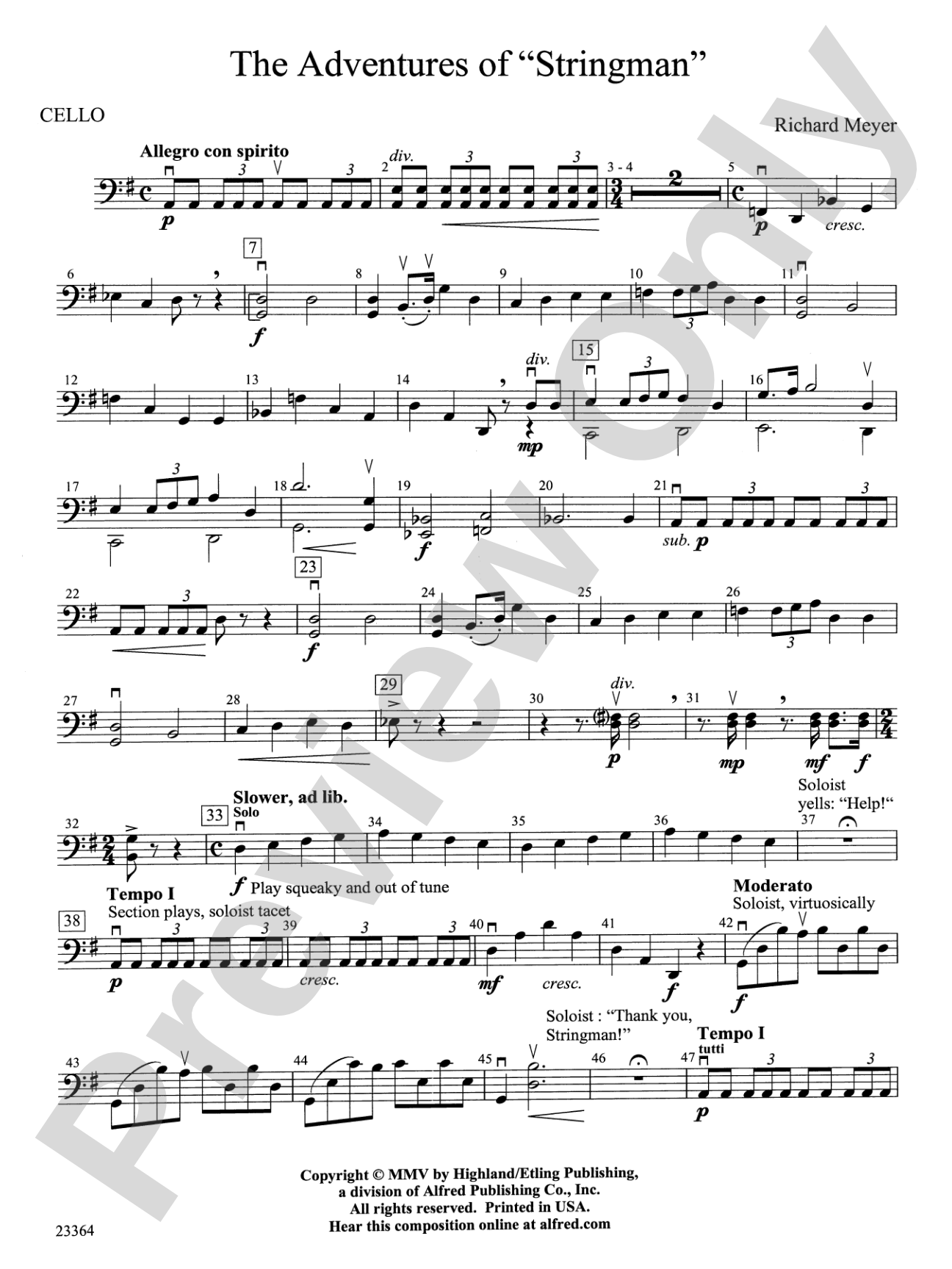 The Adventures of "Stringman": Cello