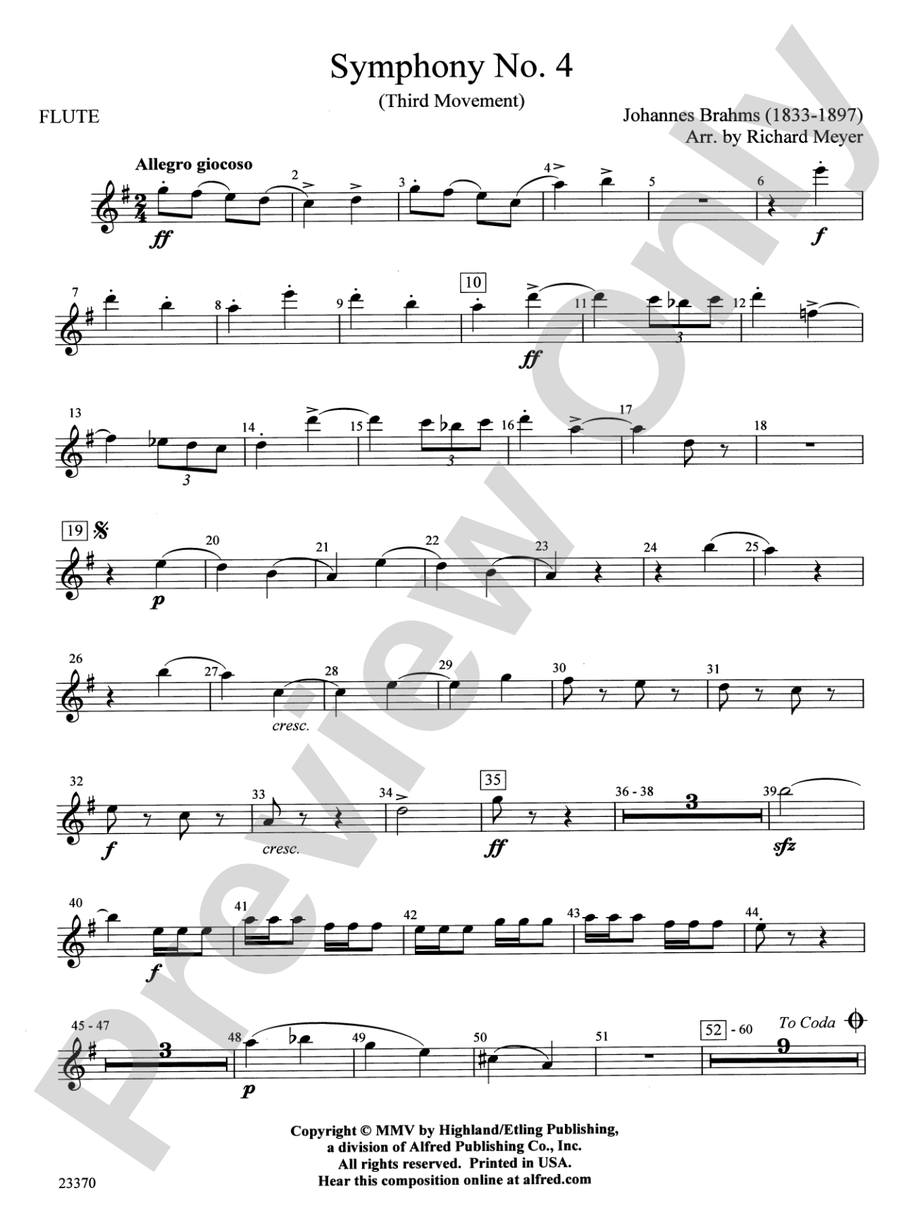 Symphony No. 4: Flute