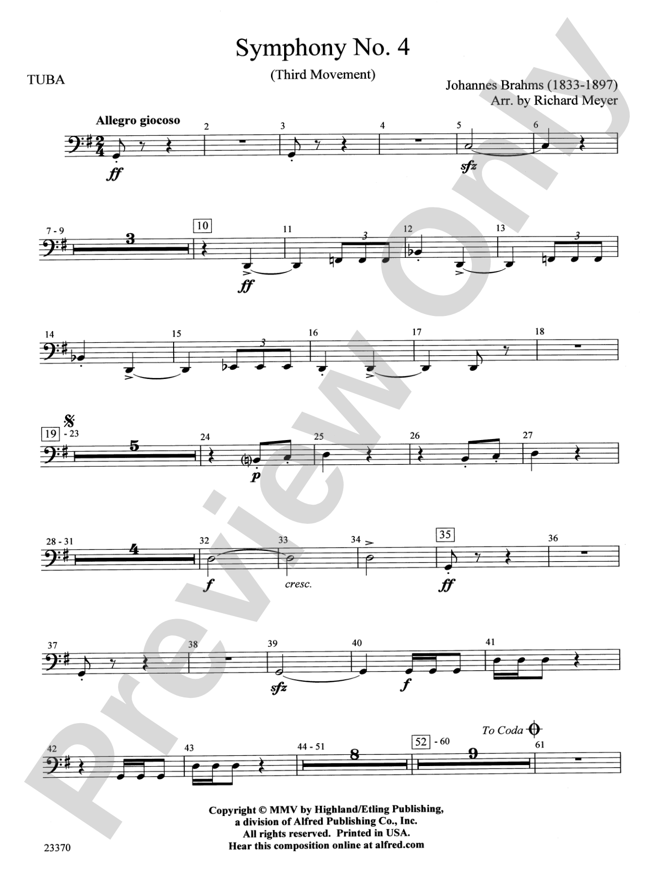 Symphony No. 4: Tuba