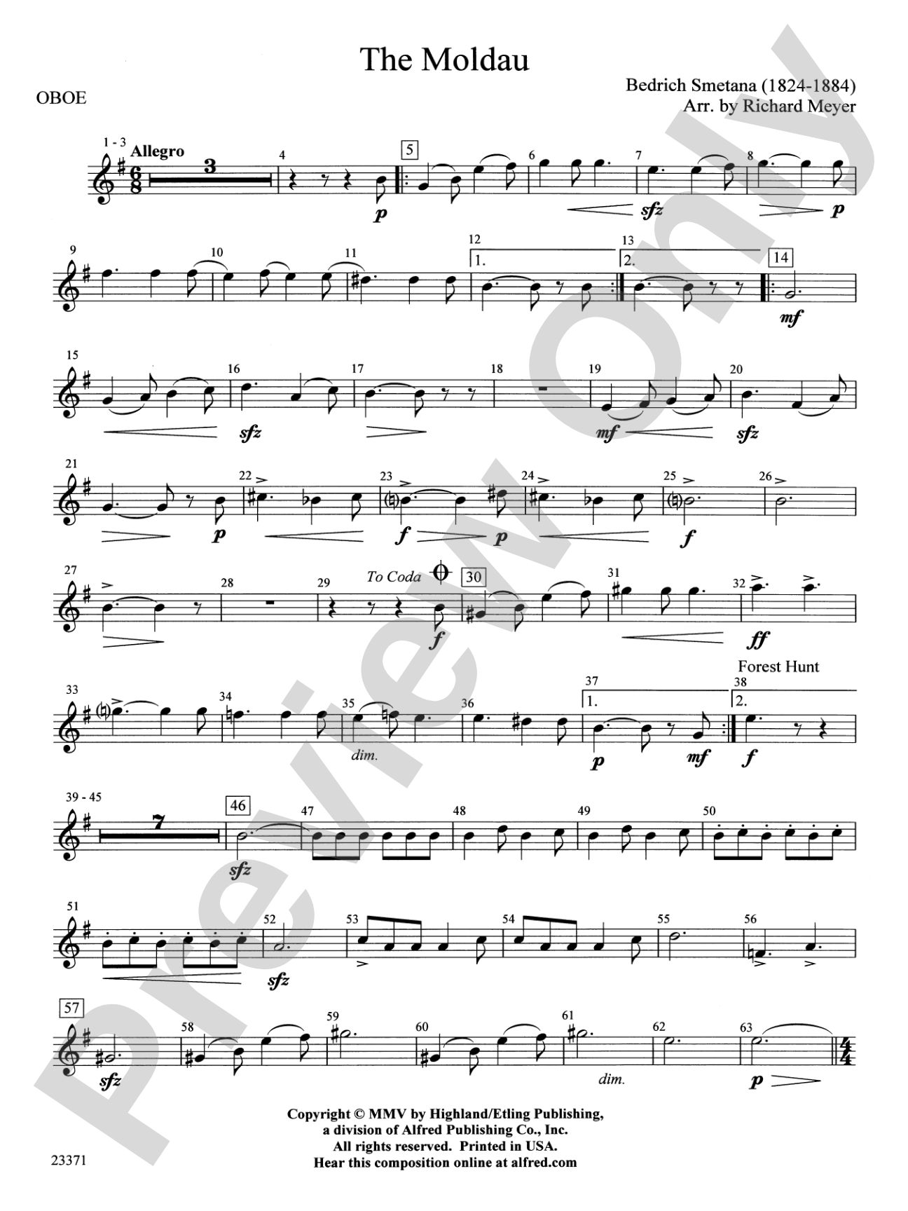 The Moldau: Oboe