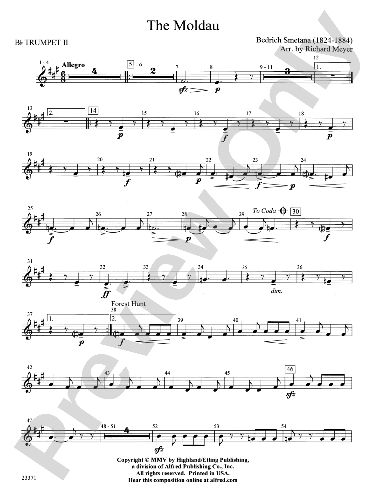 The Moldau: 2nd B-flat Trumpet