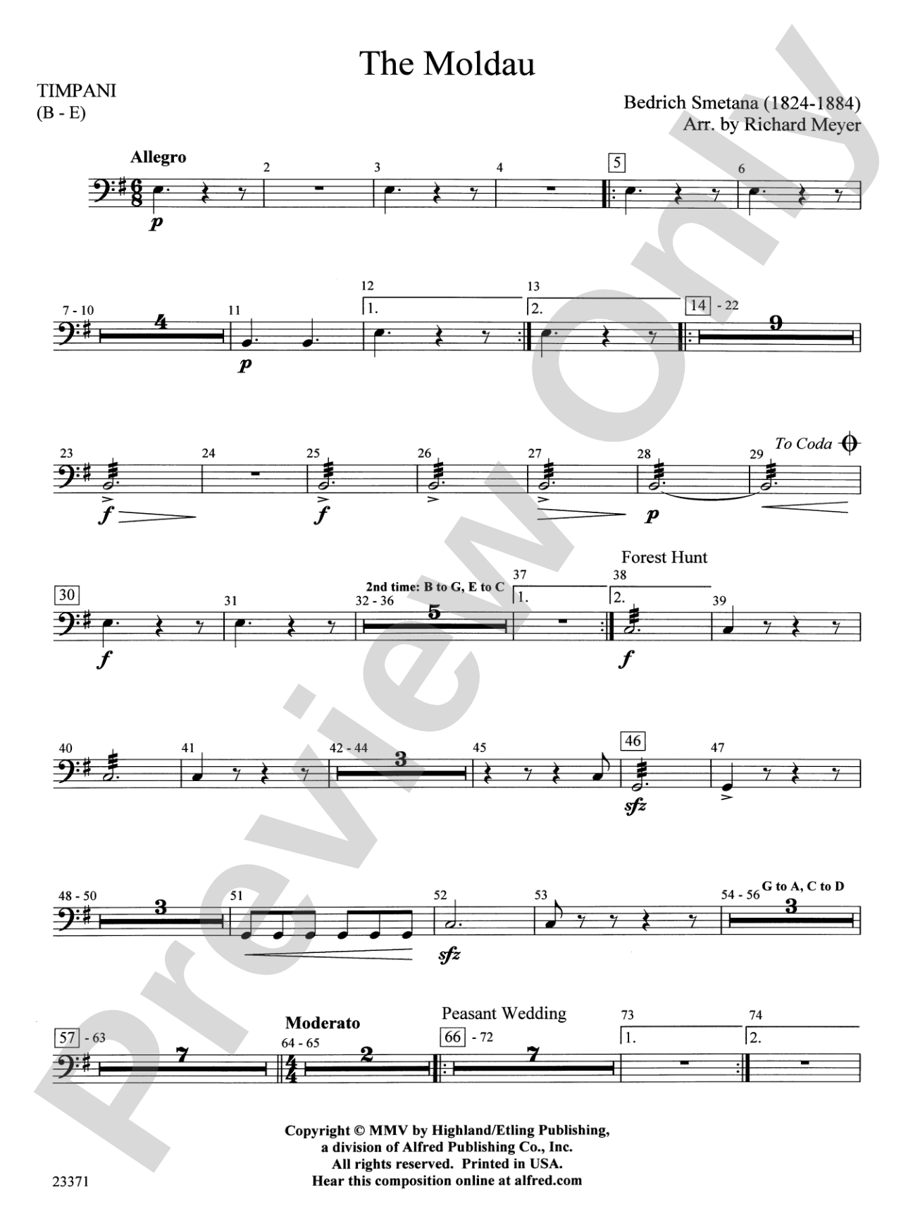 The Moldau: Timpani