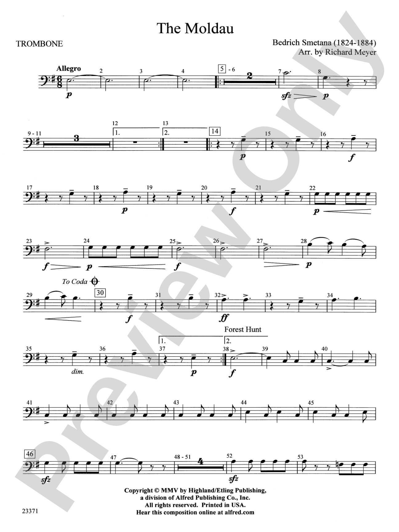 The Moldau: 1st Trombone