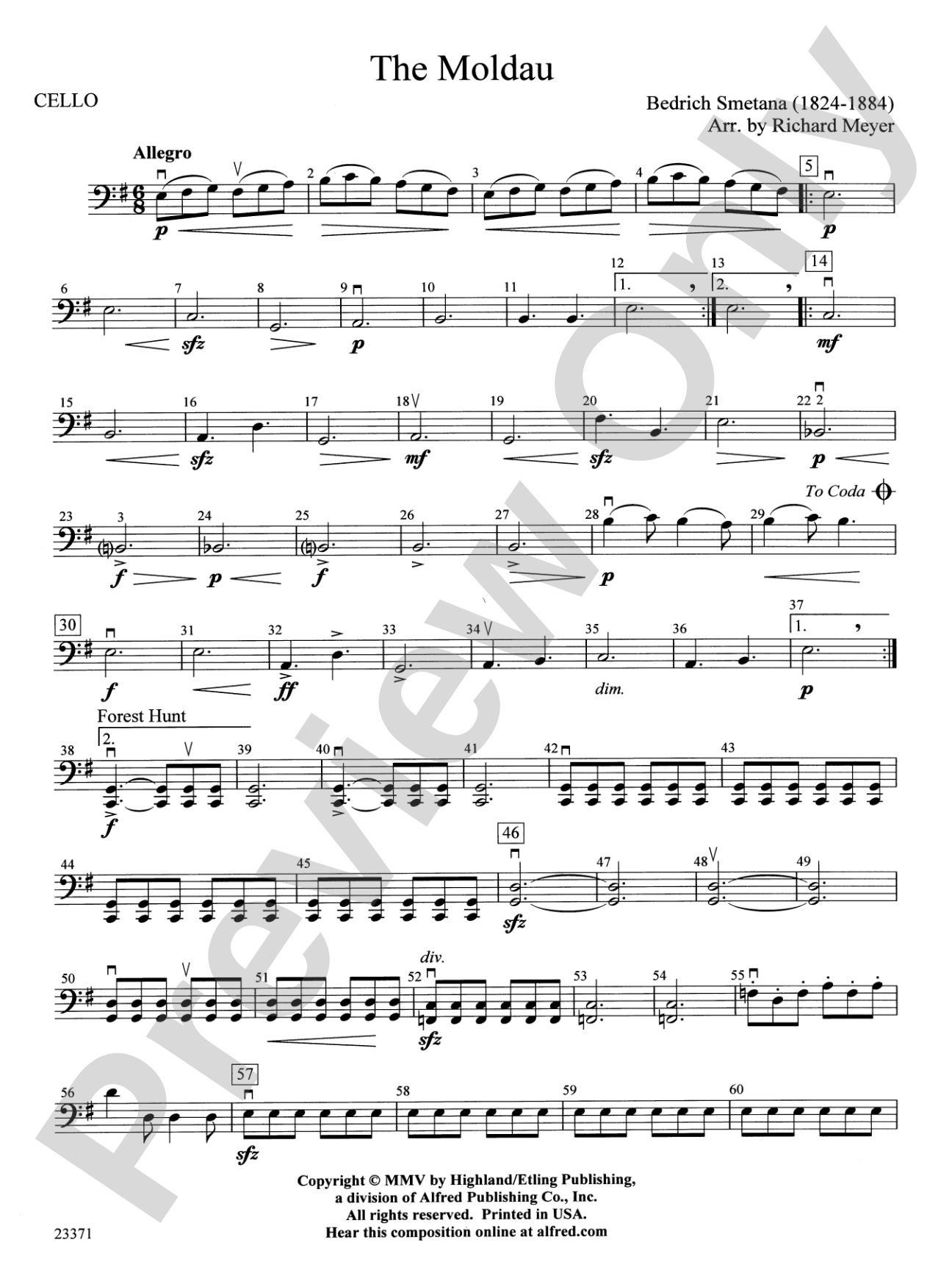 The Moldau: Cello