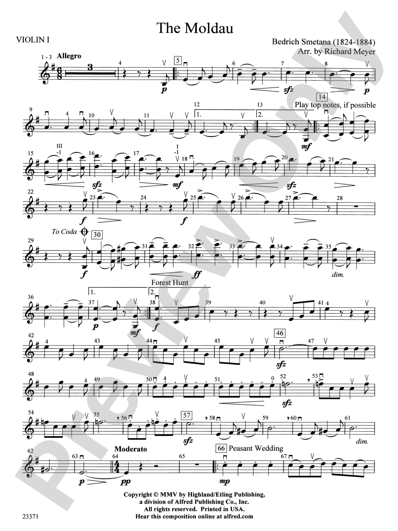 The Moldau: 1st Violin