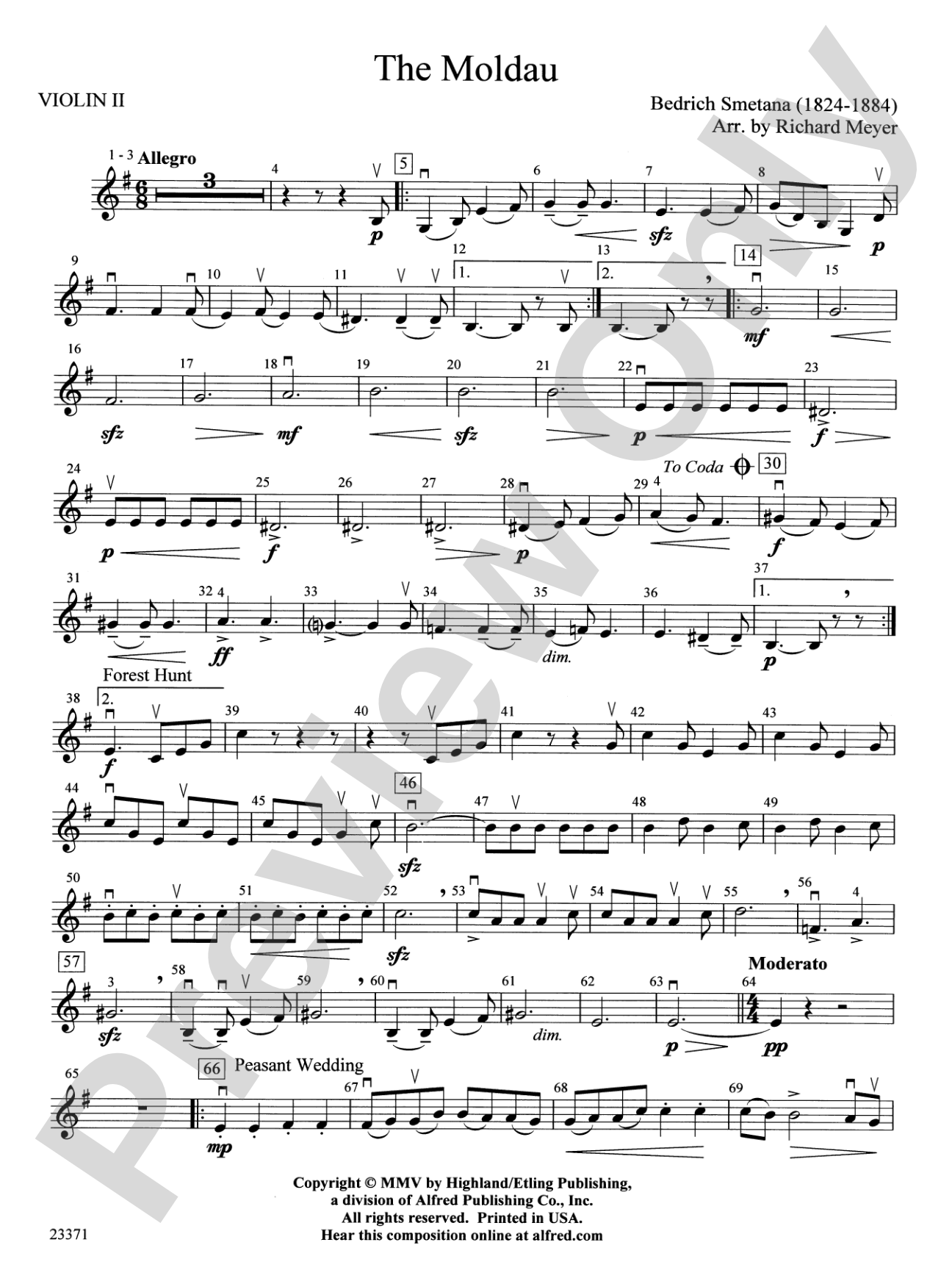 The Moldau: 2nd Violin