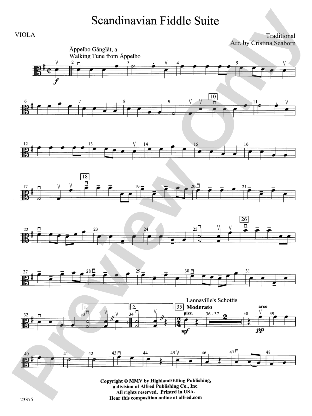 Scandanavian Fiddle Suite: Viola