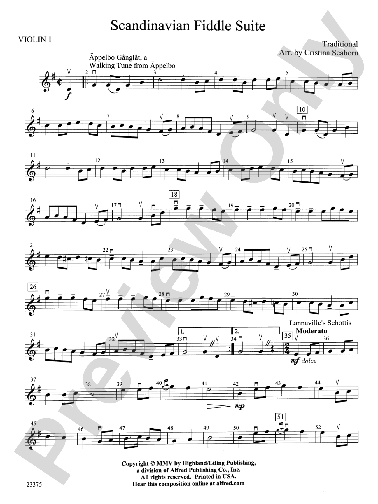 Scandanavian Fiddle Suite: 1st Violin