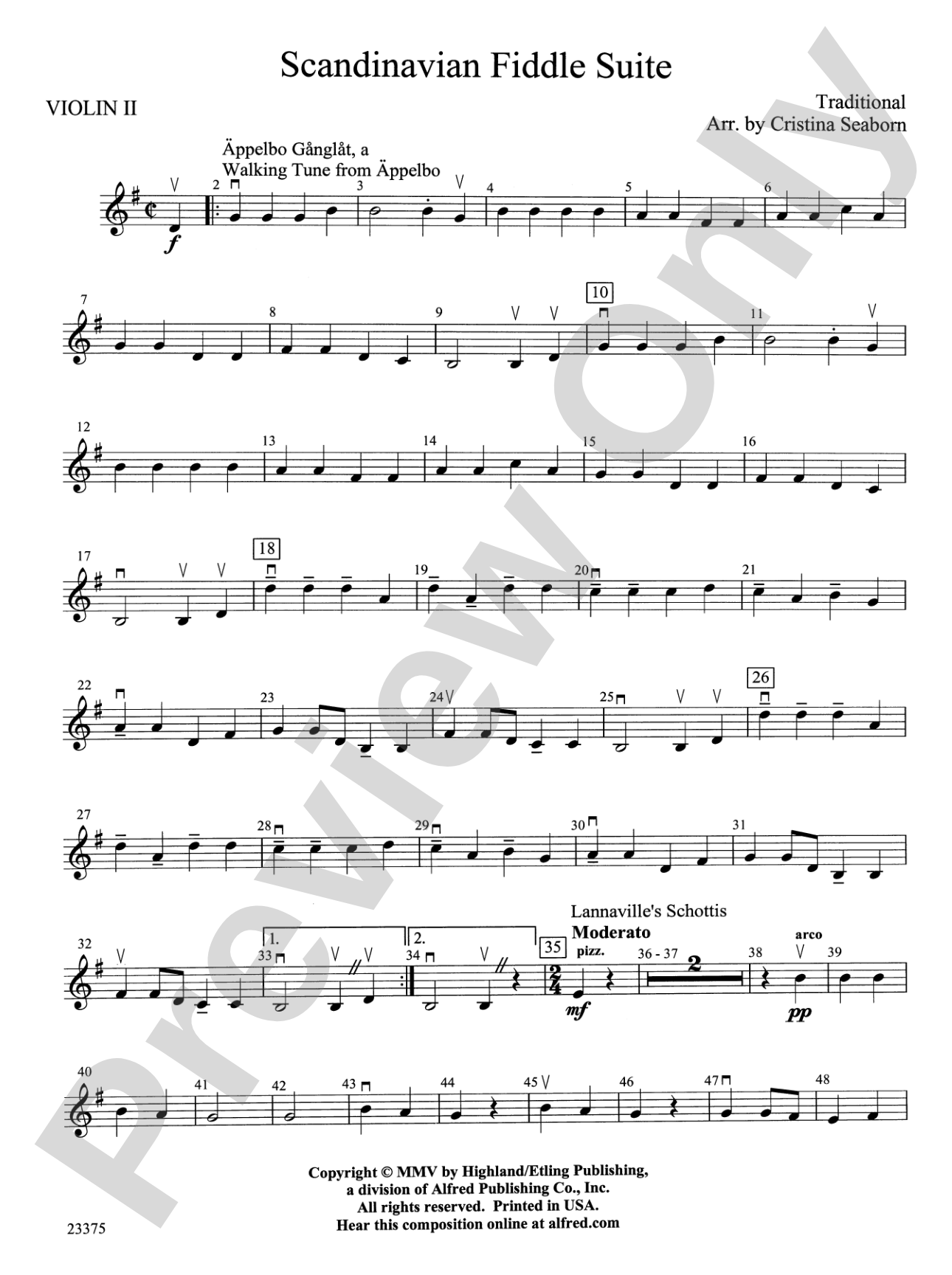Scandanavian Fiddle Suite: 2nd Violin