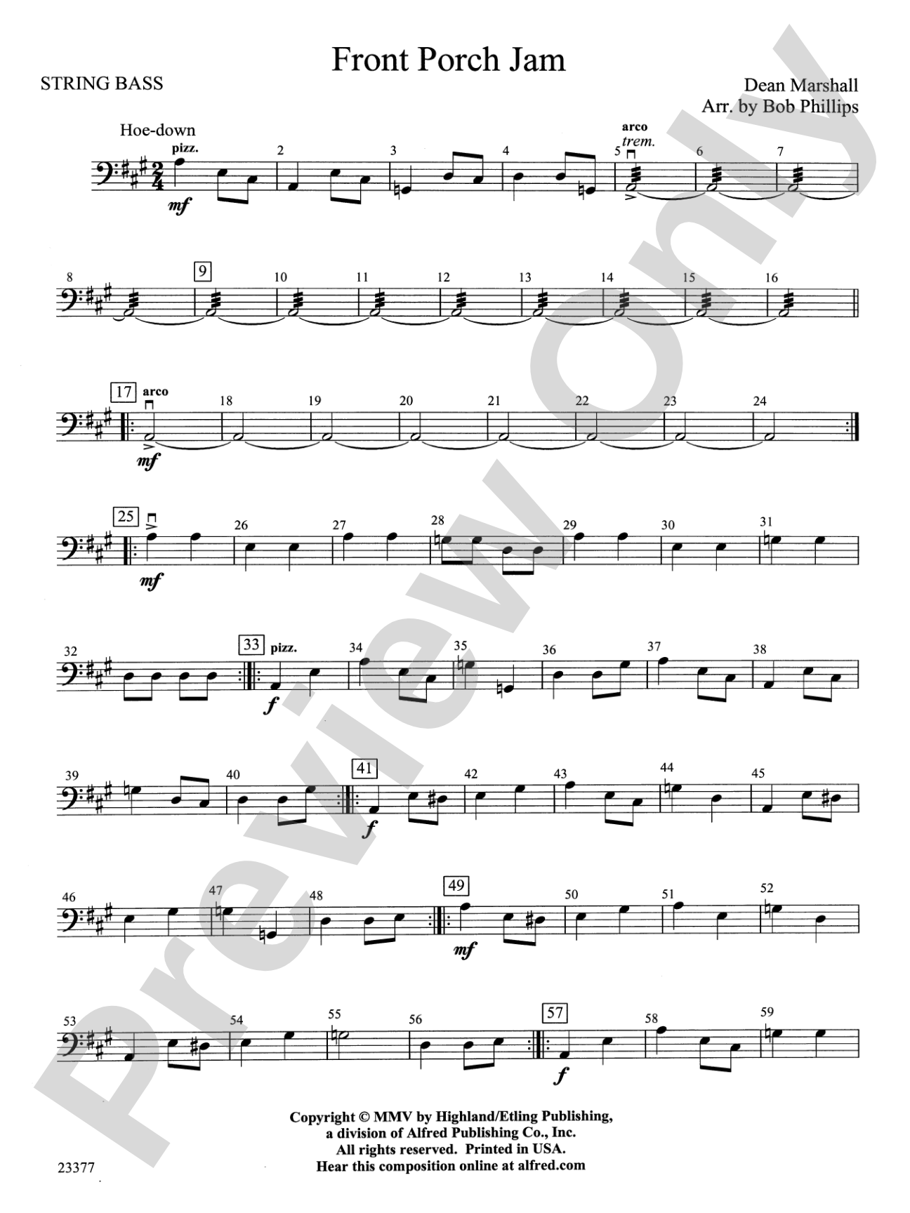 Front Porch Jam: String Bass