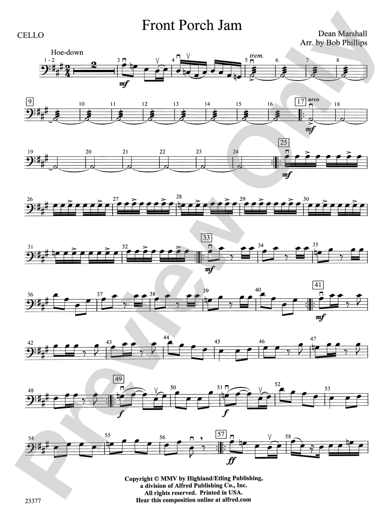 Front Porch Jam: Cello
