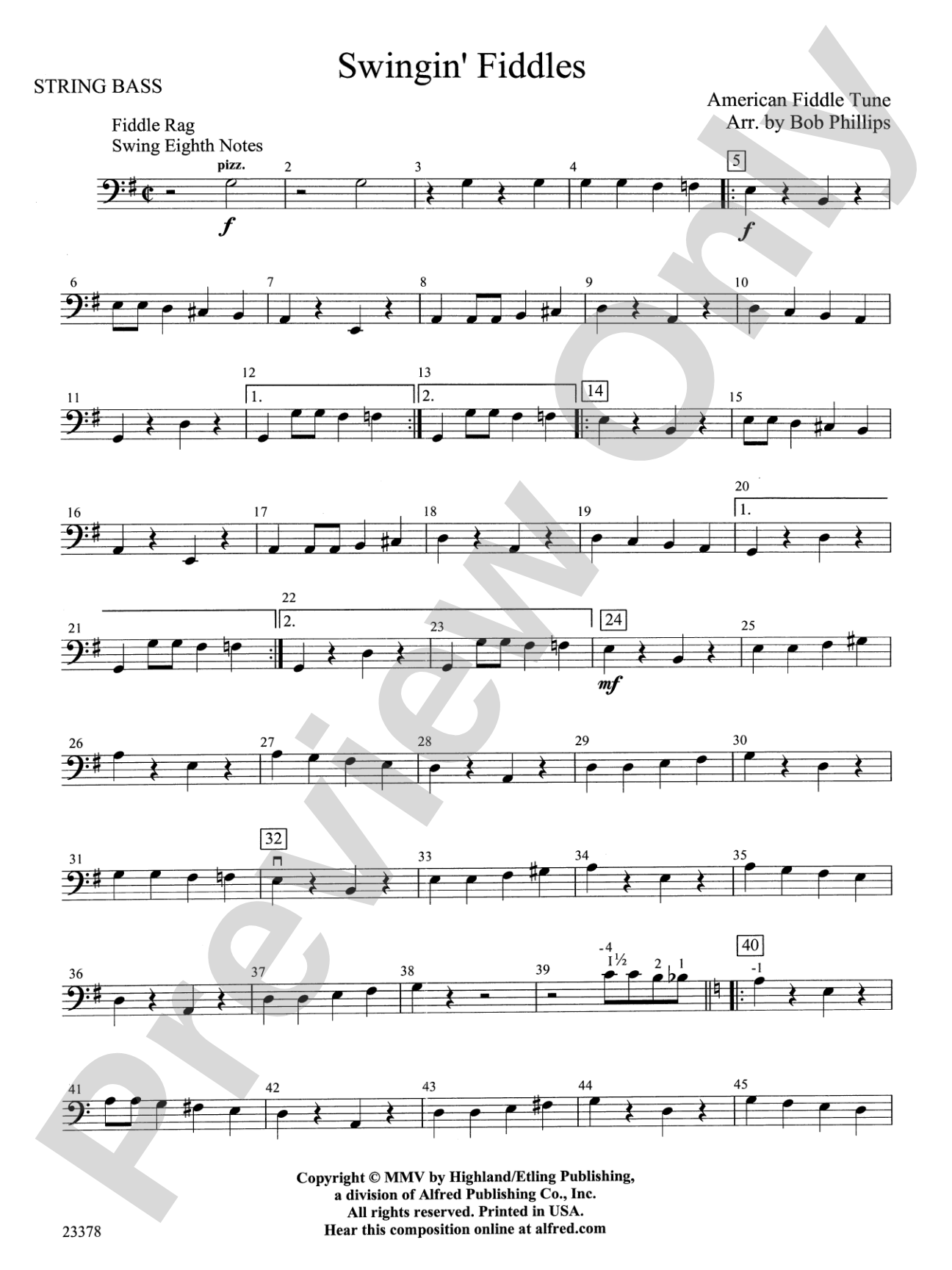 Swingin' Fiddles: String Bass