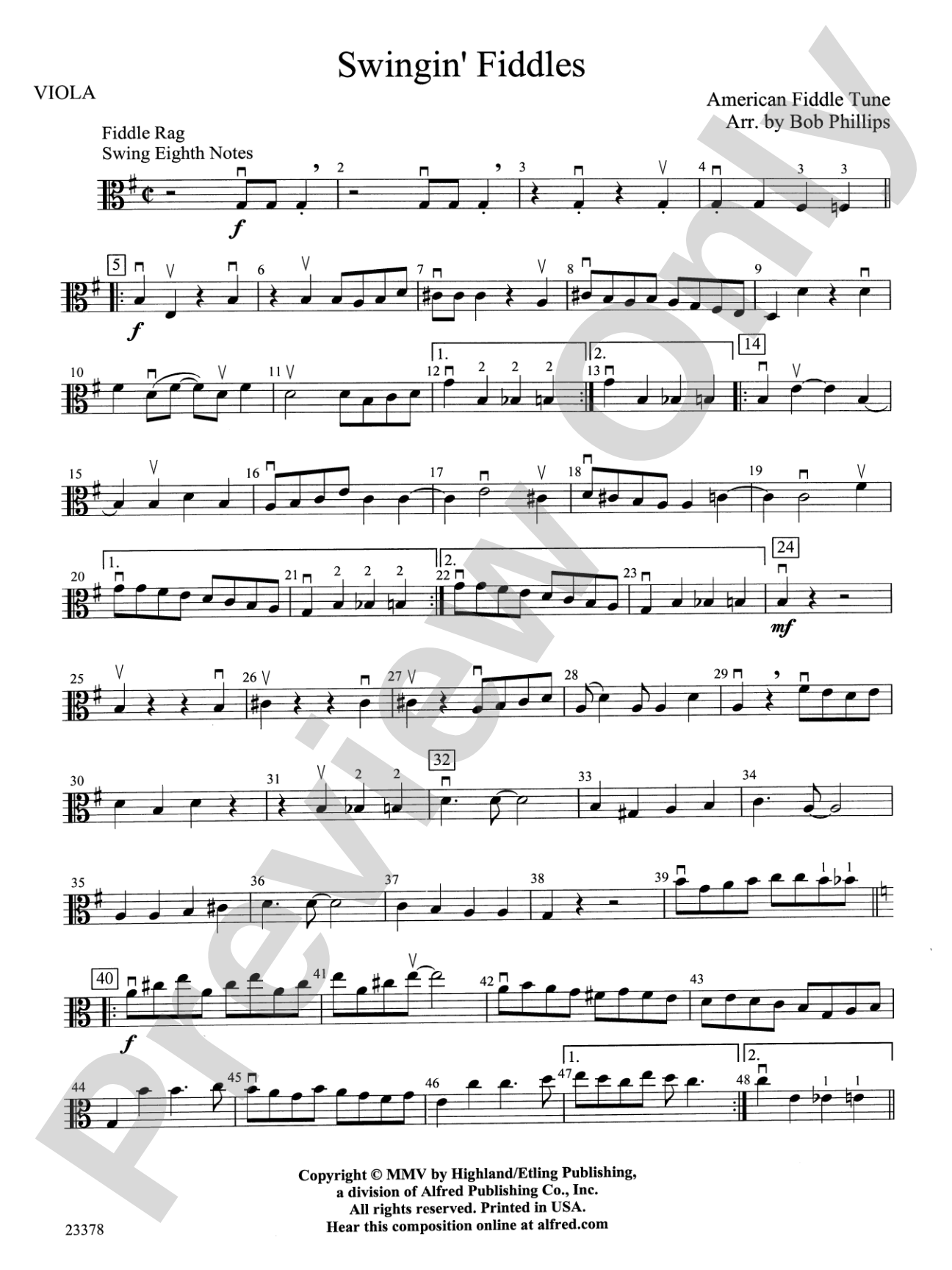 Swingin' Fiddles: Viola