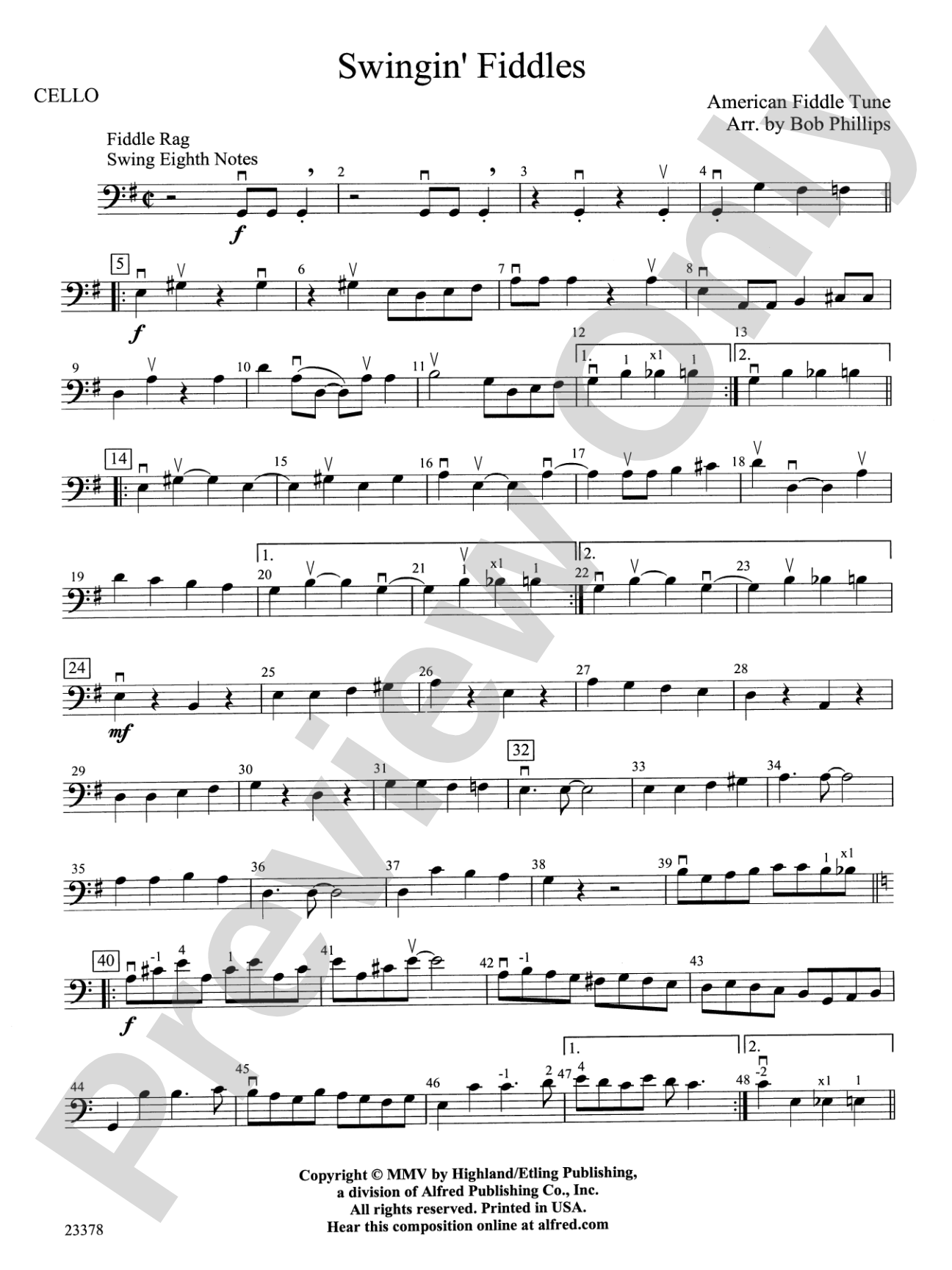 Swingin' Fiddles: Cello