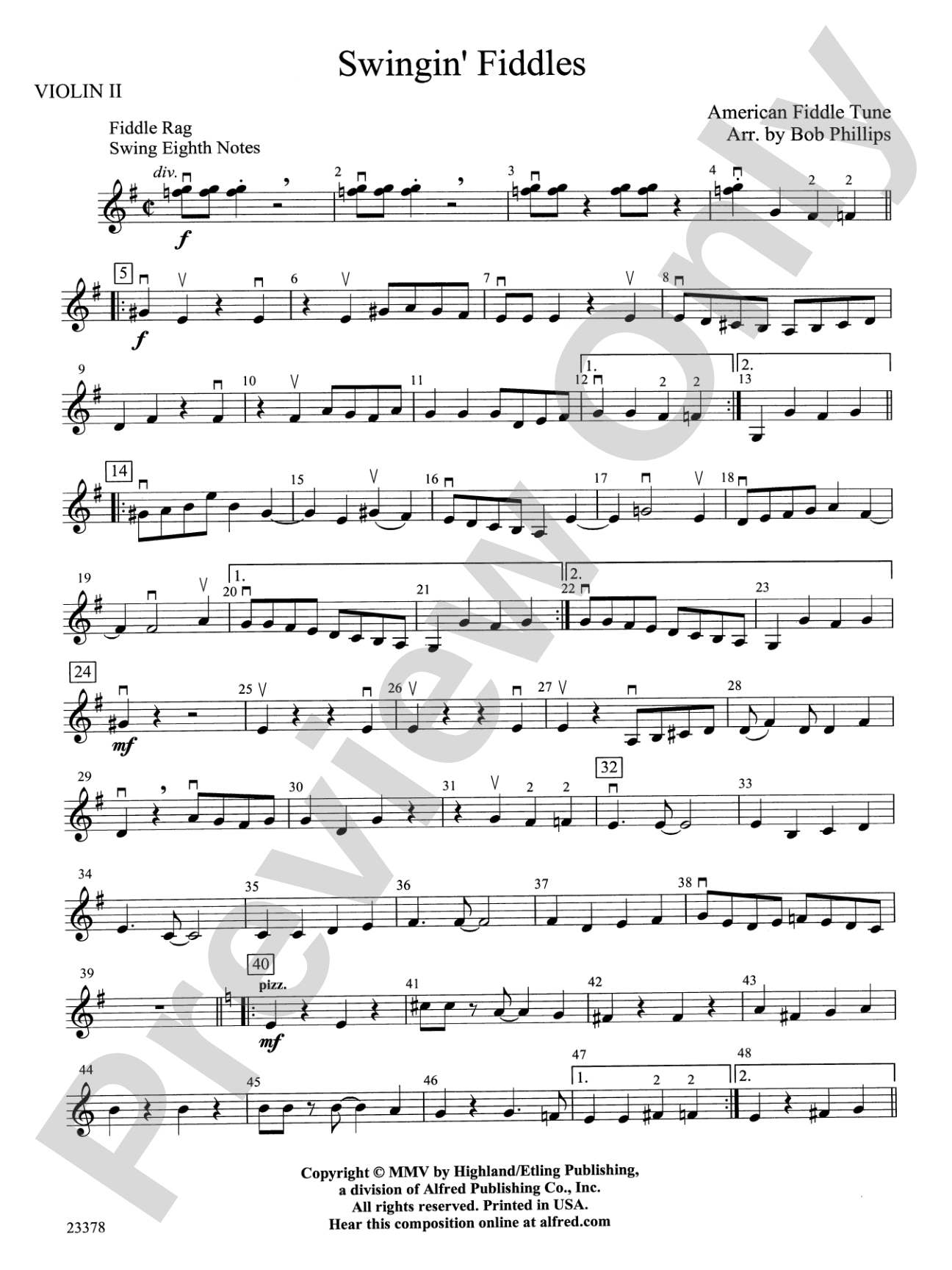 Swingin' Fiddles: 2nd Violin