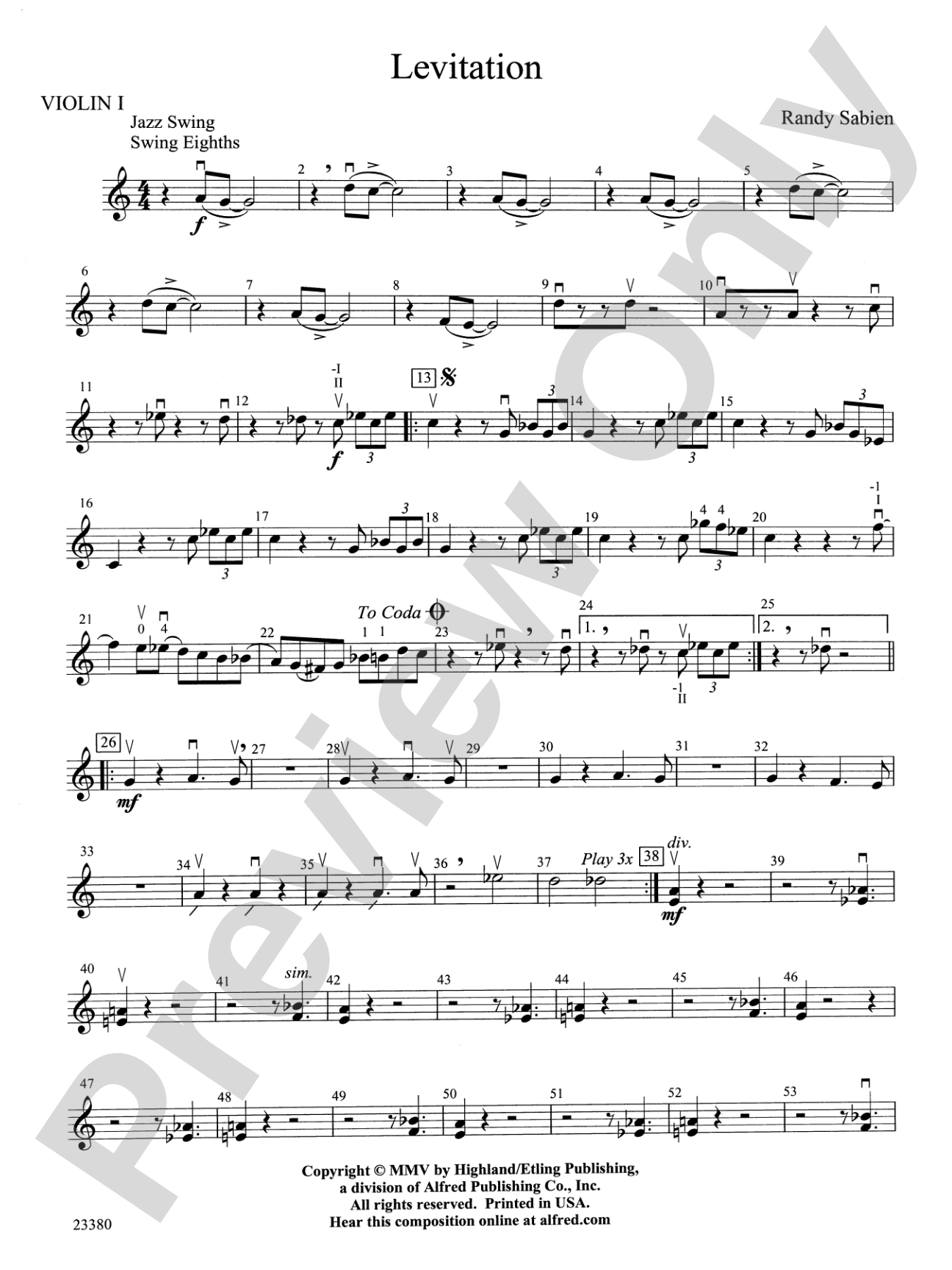 Levitation: 1st Violin