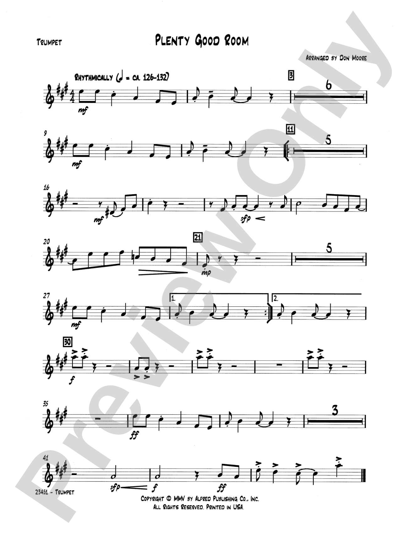Plenty Good Room: 1st B-flat Trumpet: Choral SoundPax