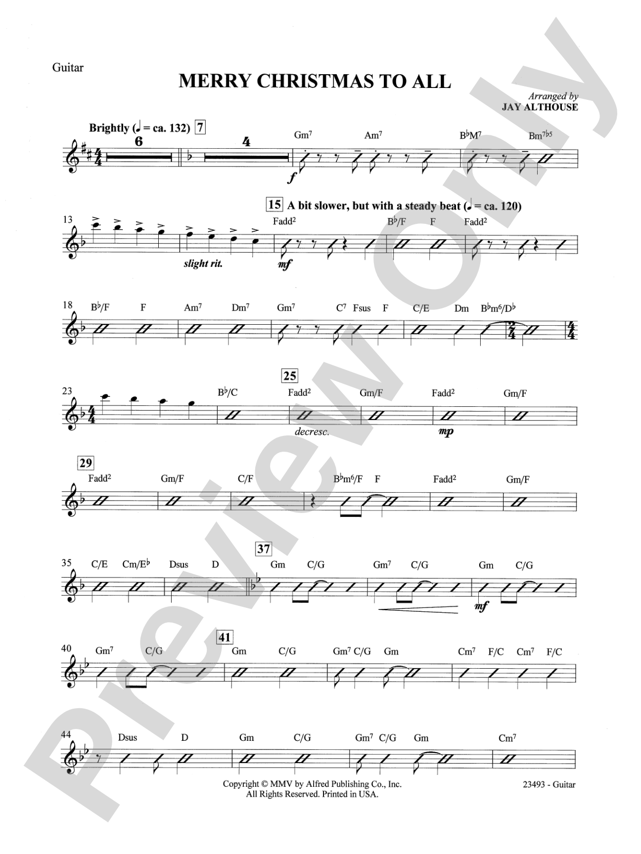 Merry Christmas to All (A Medley of Carols): Guitar: Choral SoundPax