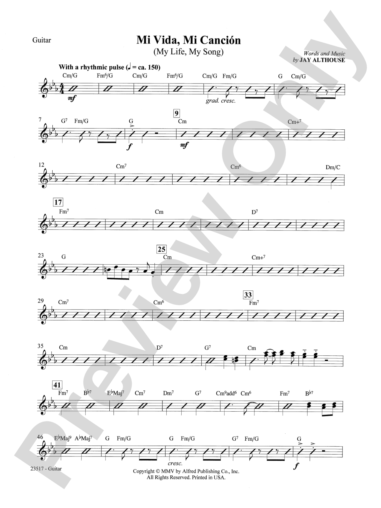 Mi Vida, Mi Canción (My Life, My Song): Guitar: Choral SoundPax