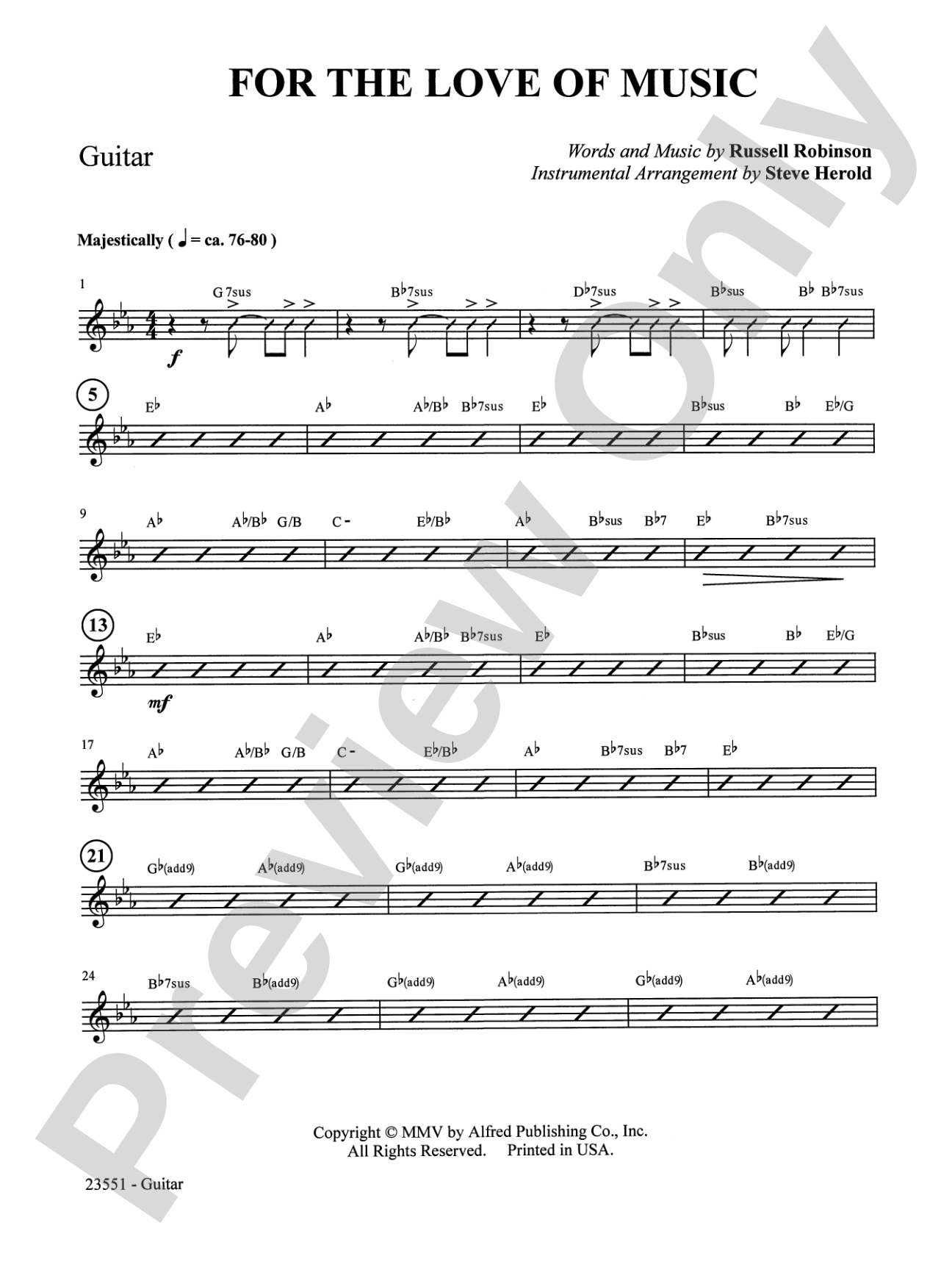 For the Love of Music: Guitar: Choral SoundPax