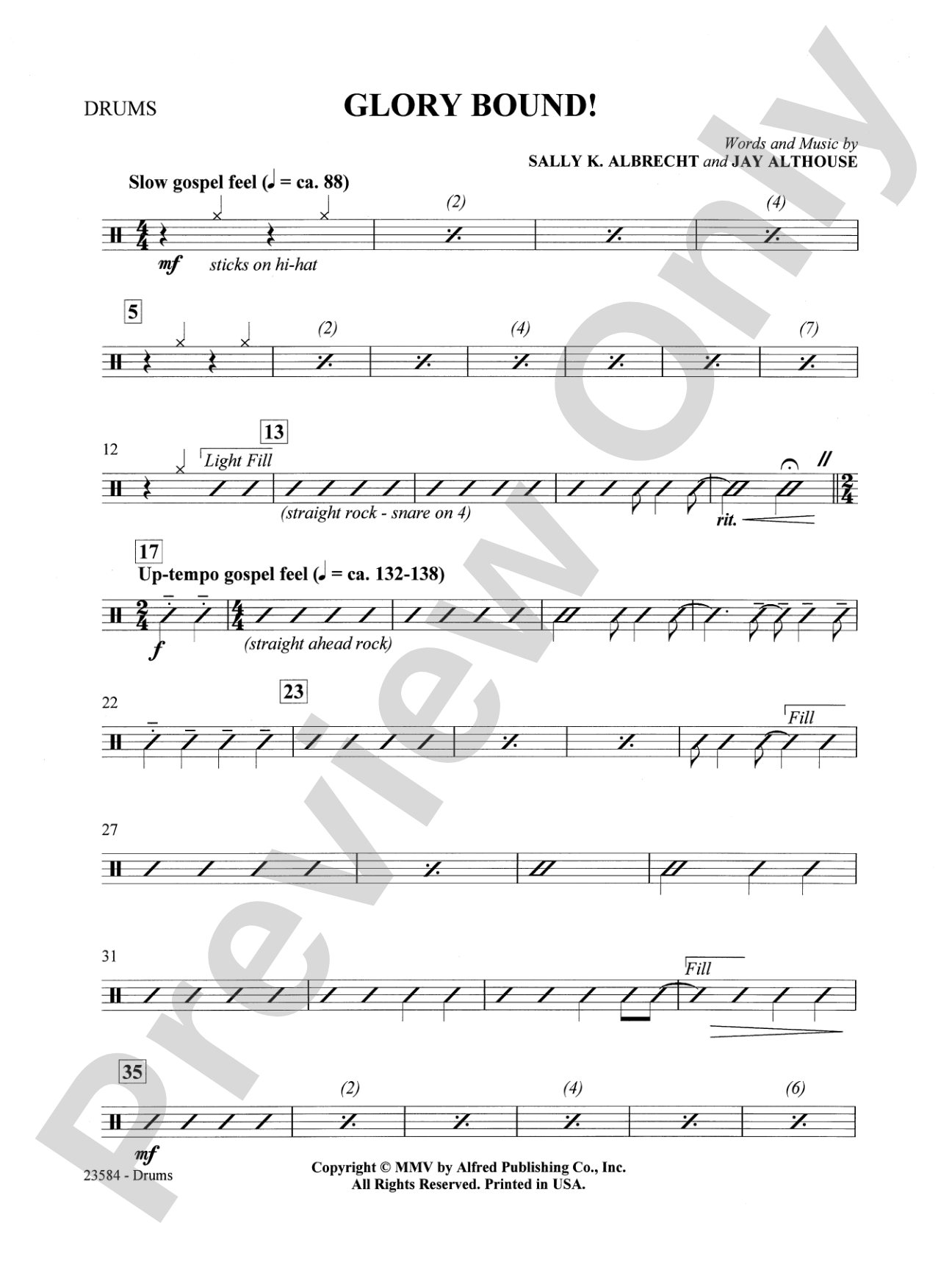Glory Bound!: Drums: Choral SoundPax