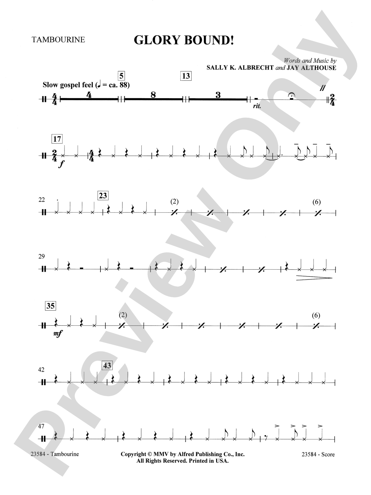 Glory Bound!: 1st Percussion: Choral SoundPax