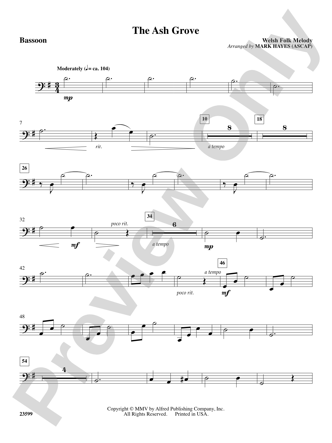 The Ash Grove: Bassoon: Choral SoundPax