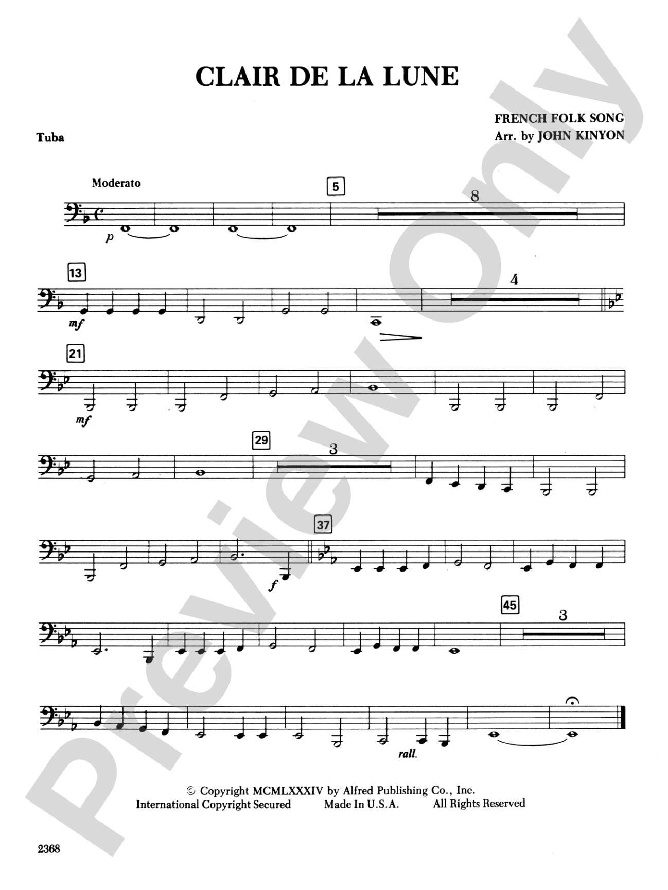 Clair de la Lune: Tuba