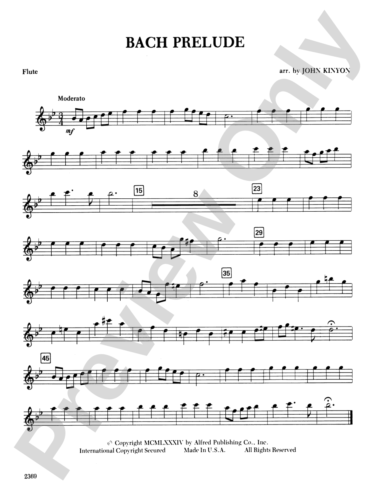 Bach Prelude: Flute
